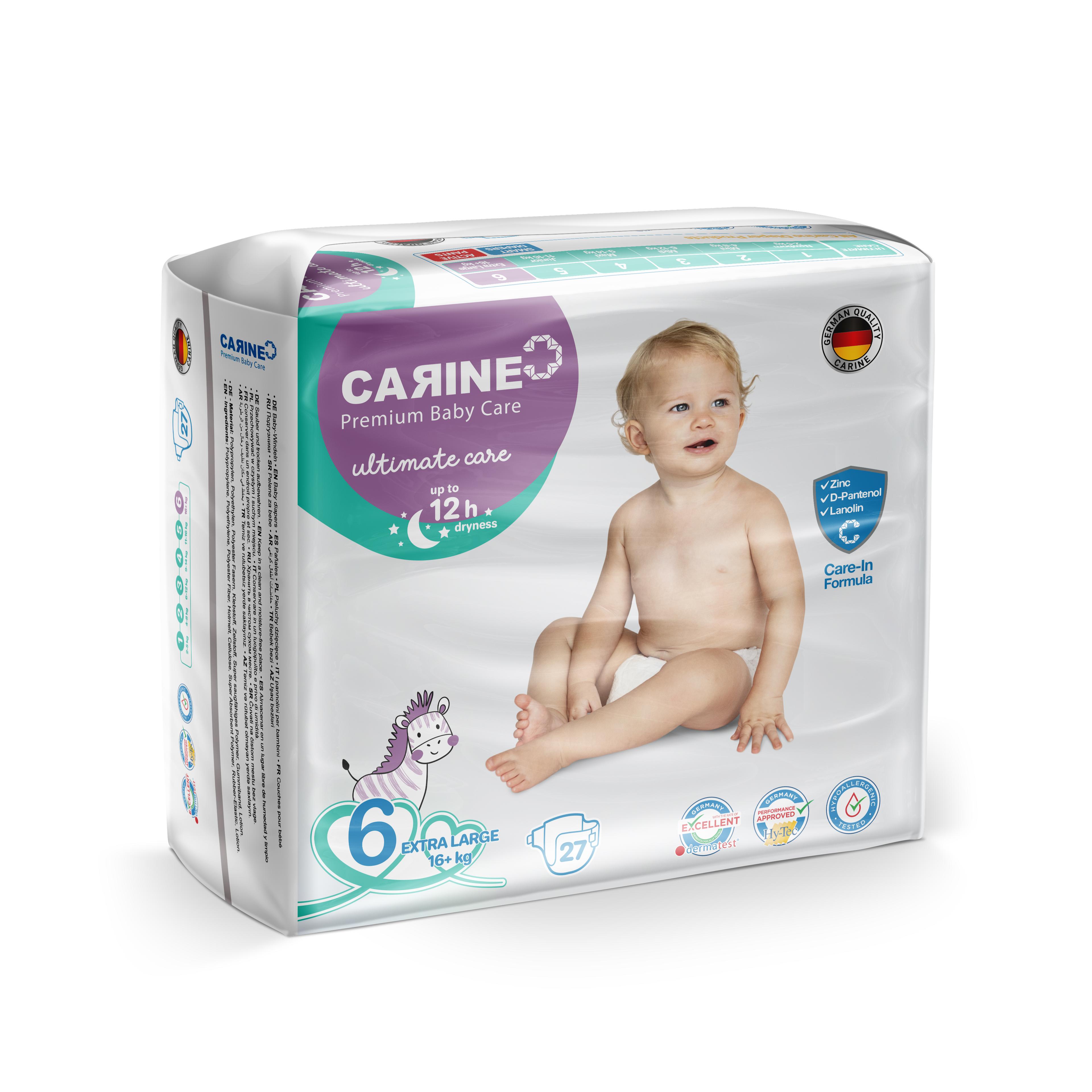 CARINE Premium Bebek Bezi 6 Numara Extralarge 27 adet