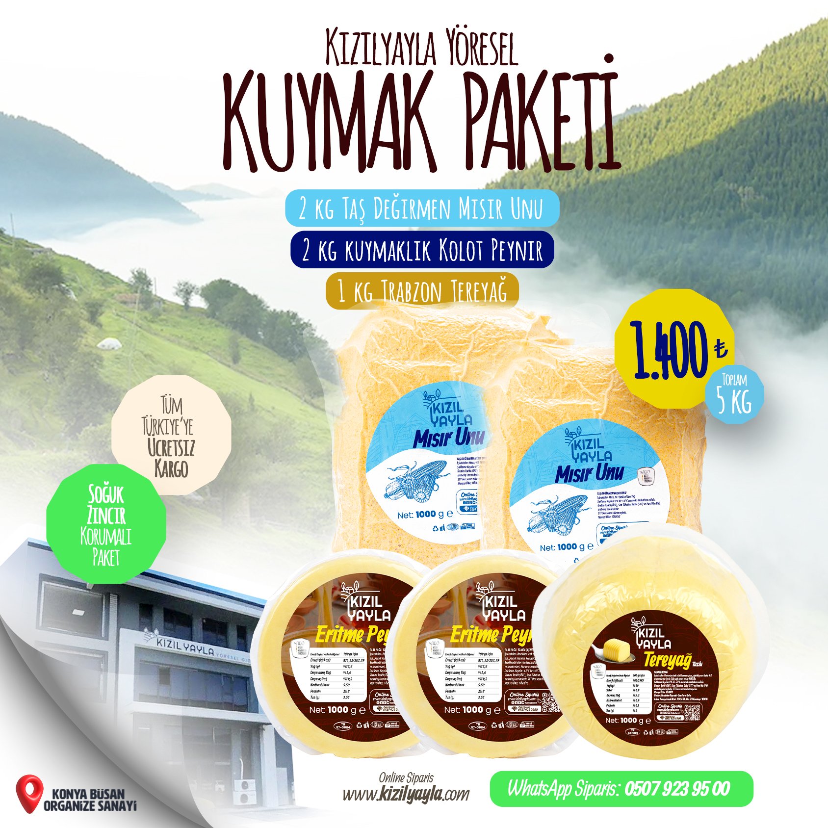 Kuymak Paketi Trabzon Usulü