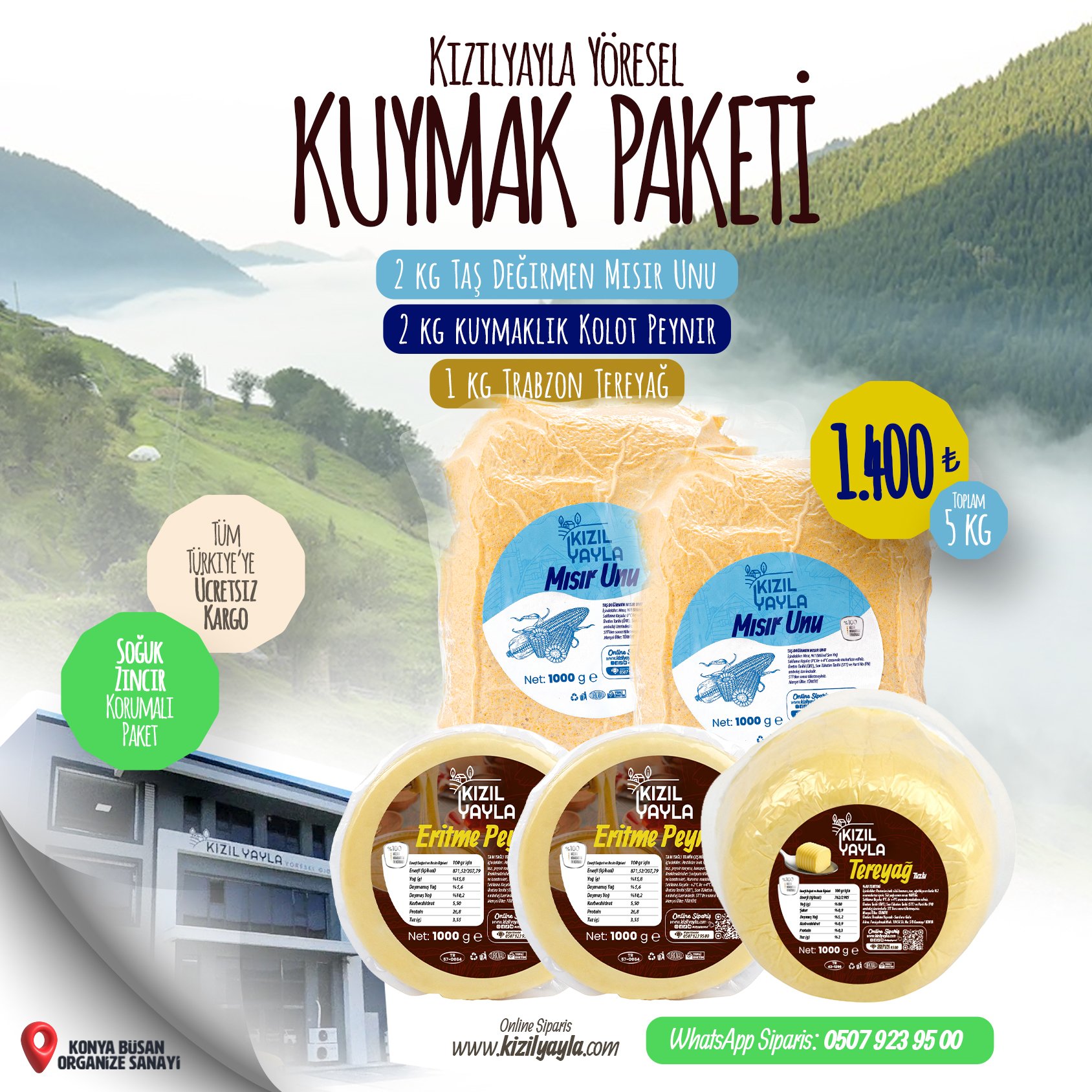 Kuymak Paketi Trabzon Usulü