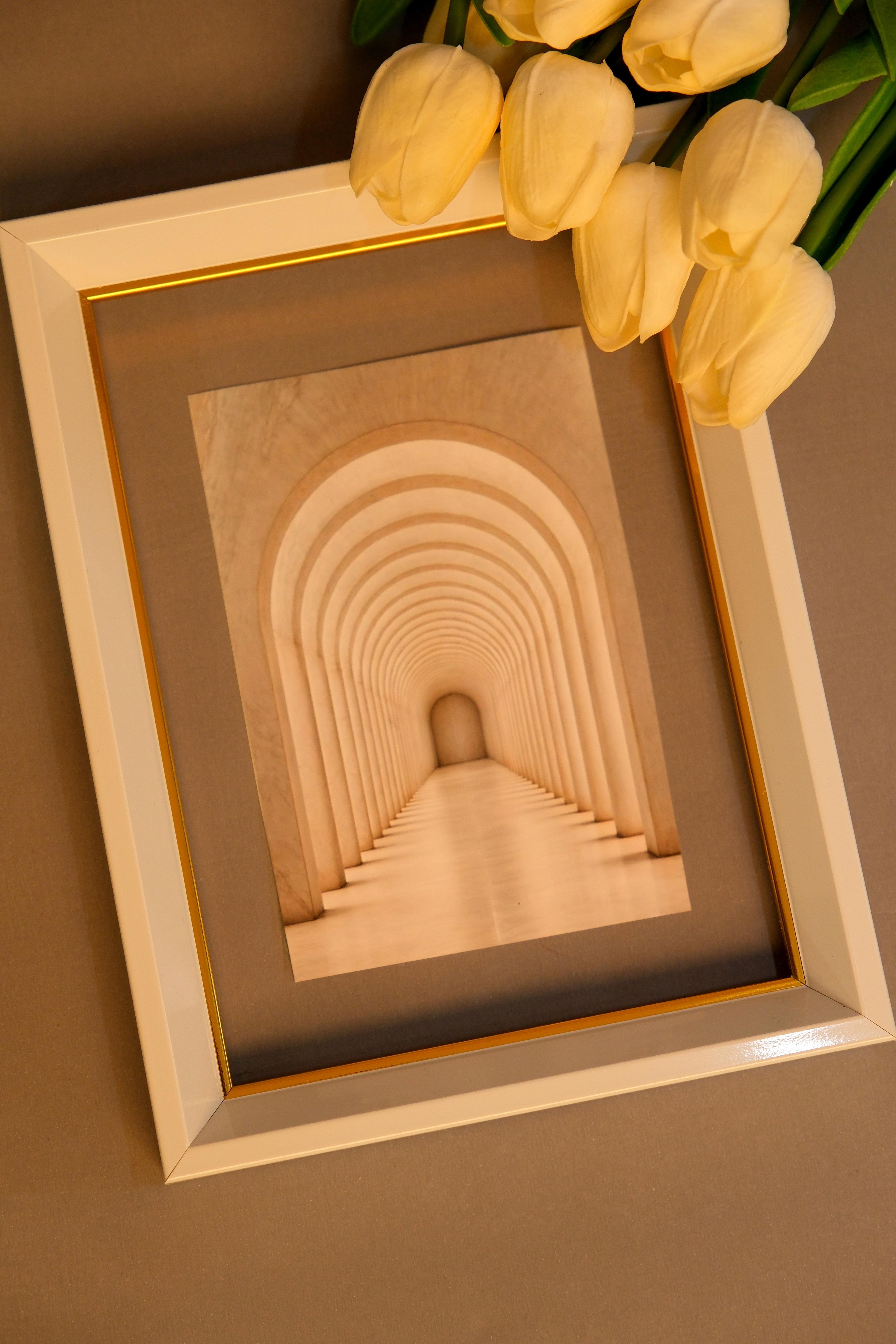 BEYAZ-GOLD KASALI ÇERÇEVE - 10X15