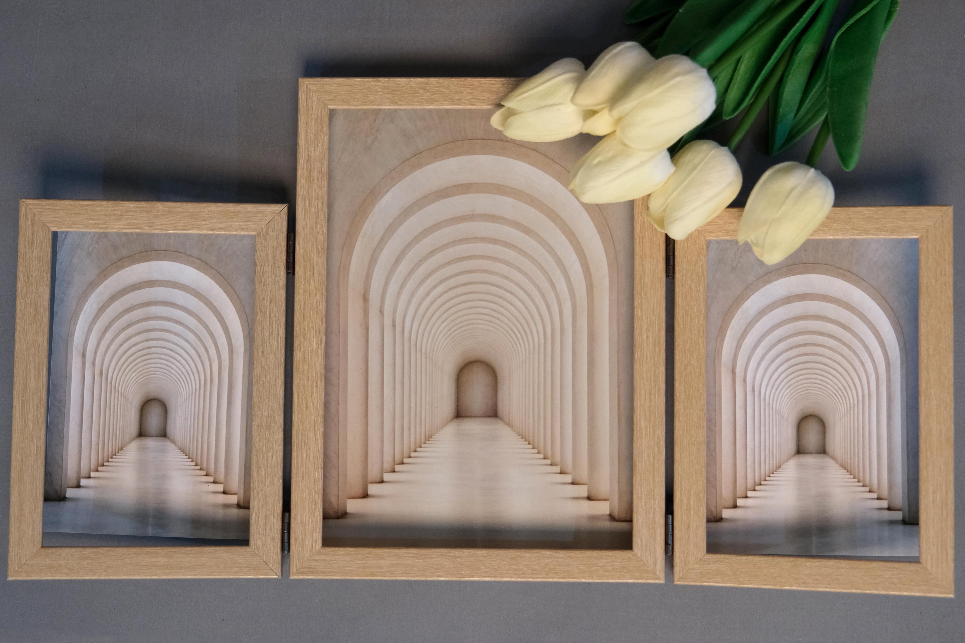 3'LÜ AÇIK KAHVERENGİ ÇERÇEVE 10X15 CM 15X21 CM