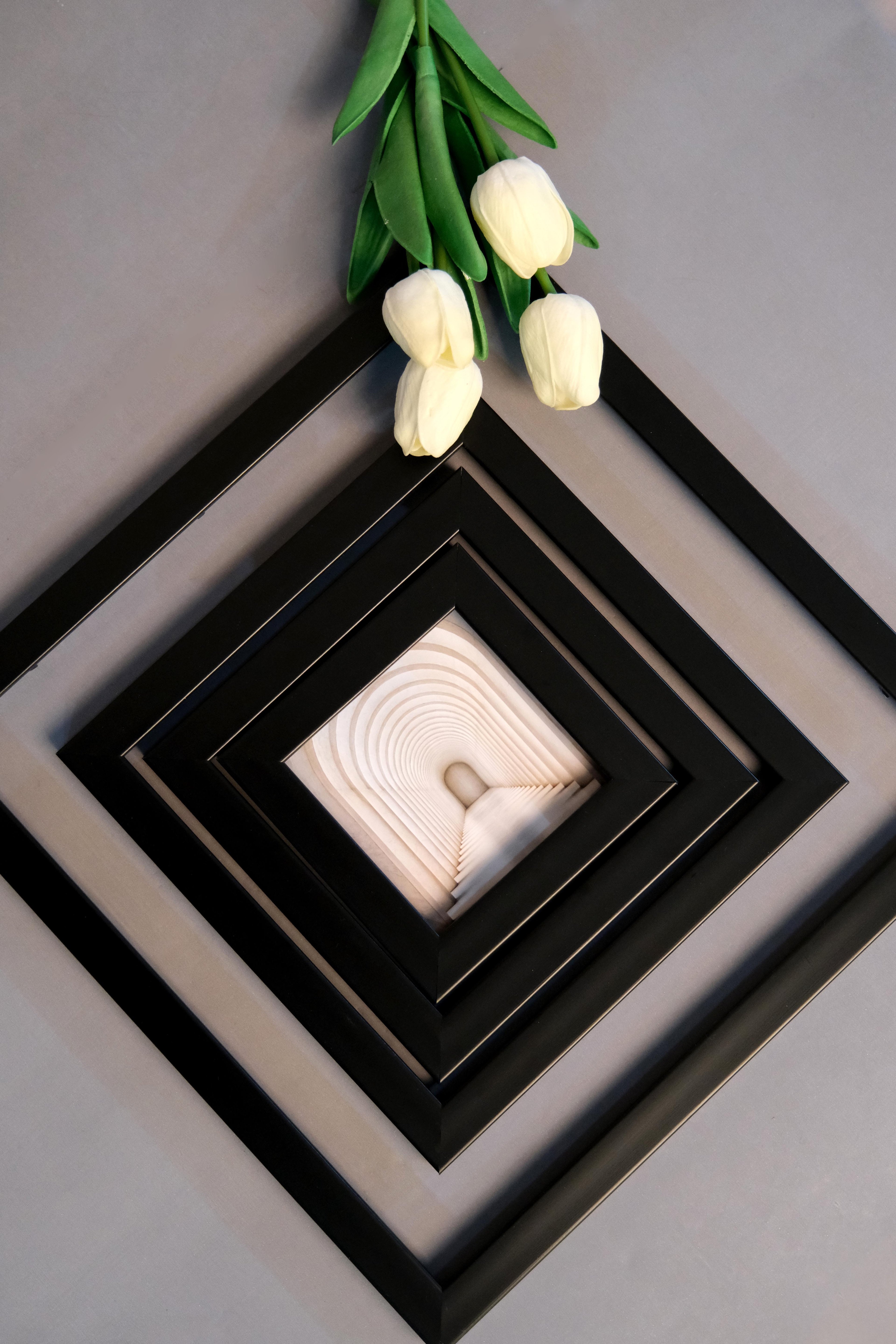 4'LÜ SET SİYAH DÜZ ÇERÇEVE 10X10 - 15X15 - 20X20 - 30X30 CM