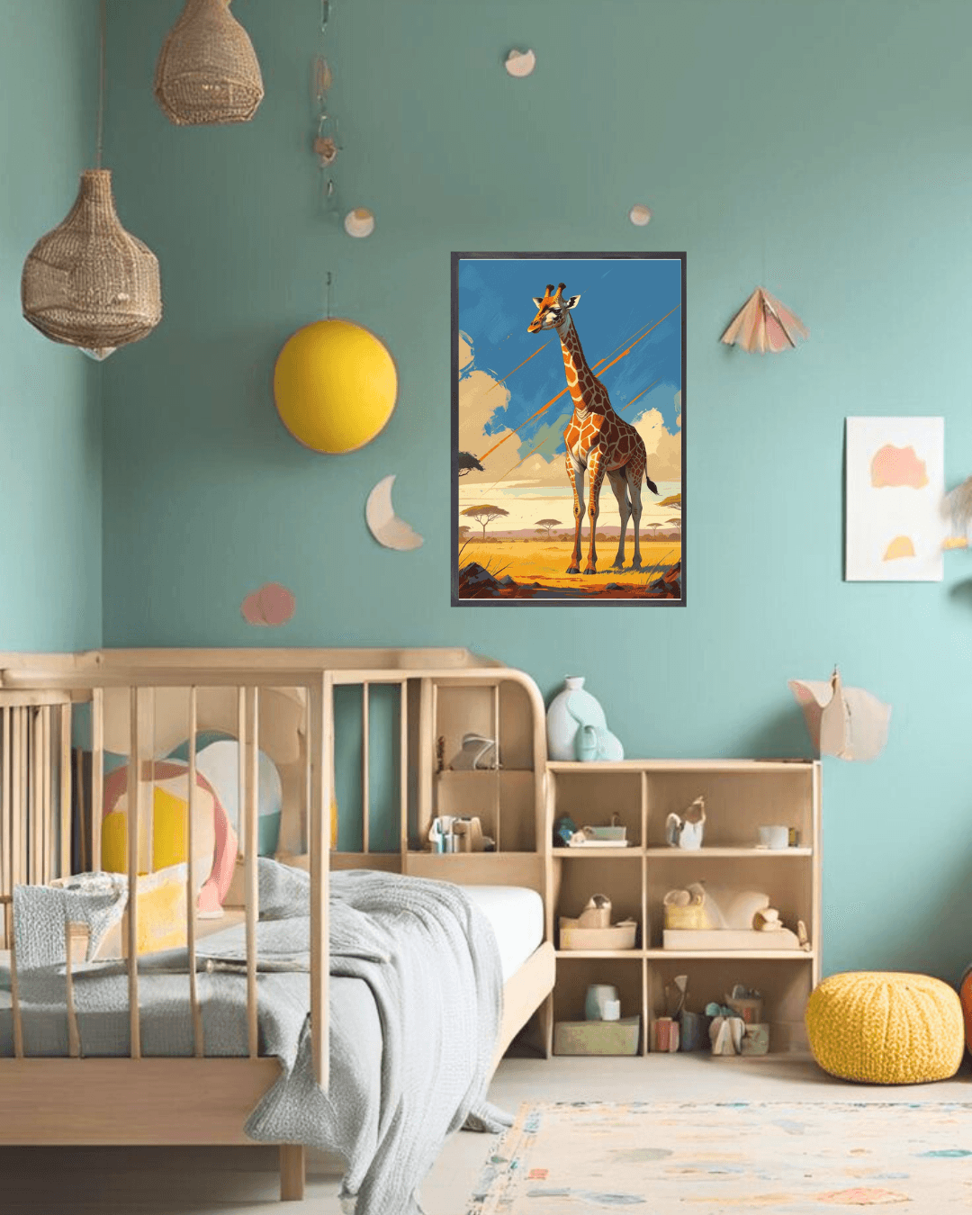 30x40 Çerçeveli Çocuk Odası Duvar Dekoru