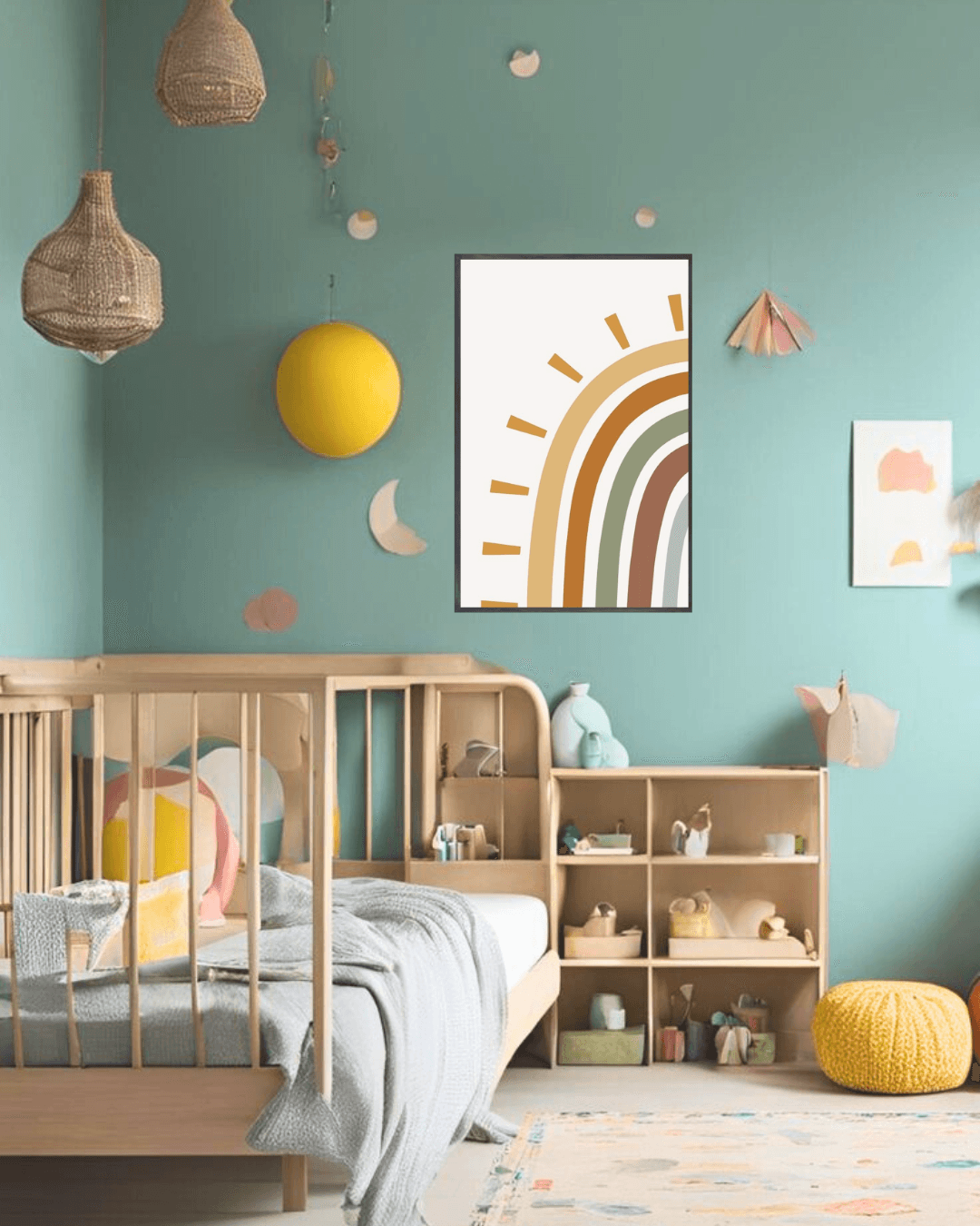 30x40 Çerçeveli Çocuk Odası Duvar Dekoru