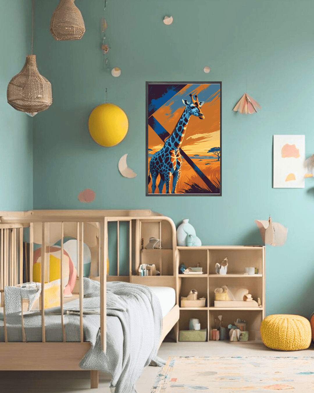 30x40 Çerçeveli Çocuk Odası Duvar Dekoru