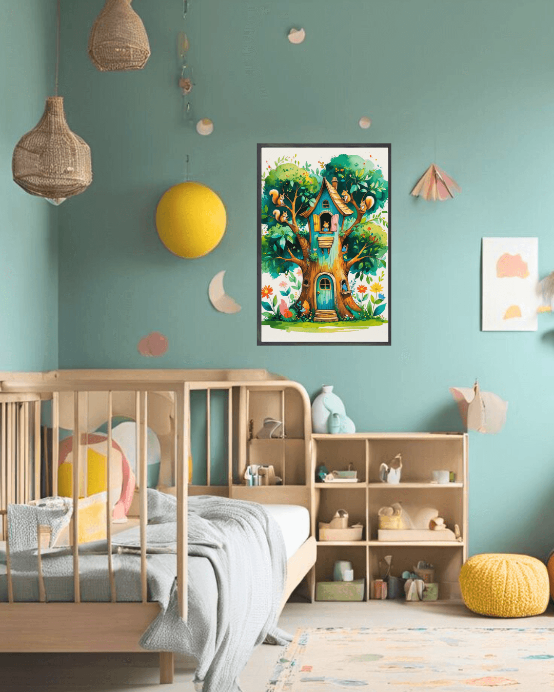30x40 Çerçeveli Çocuk Odası Duvar Dekoru