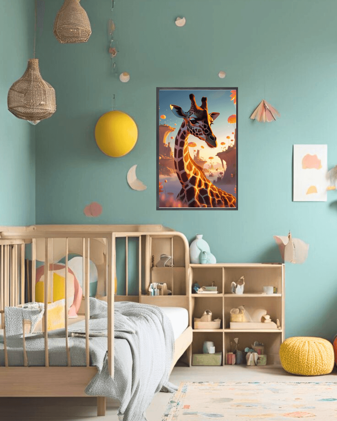 30x40  Çerçeveli Çocuk Odası Duvar Dekoru