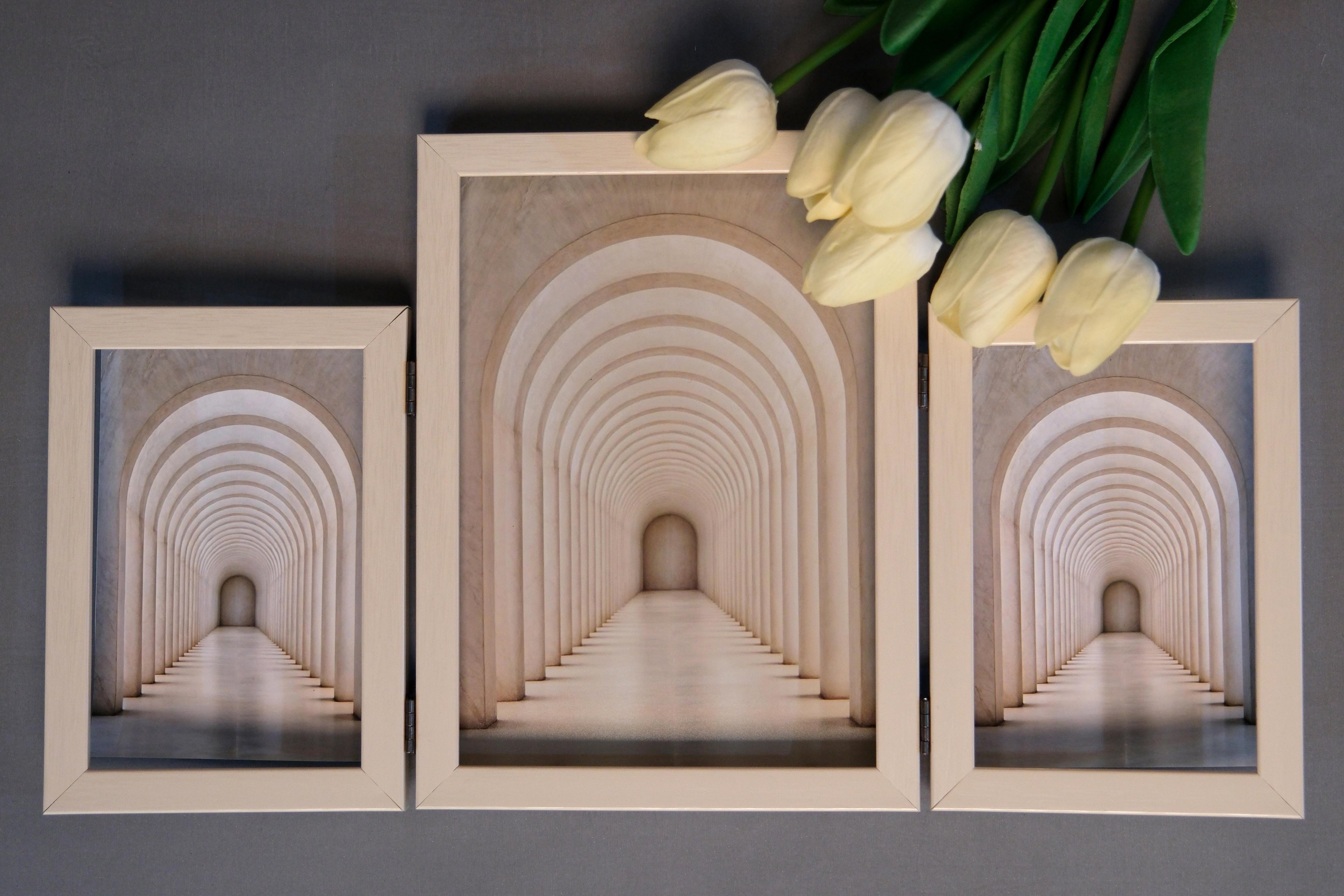 3LÜ KEMİK RENGİ ÇERÇEVE 10X15 CM 15X21 CM