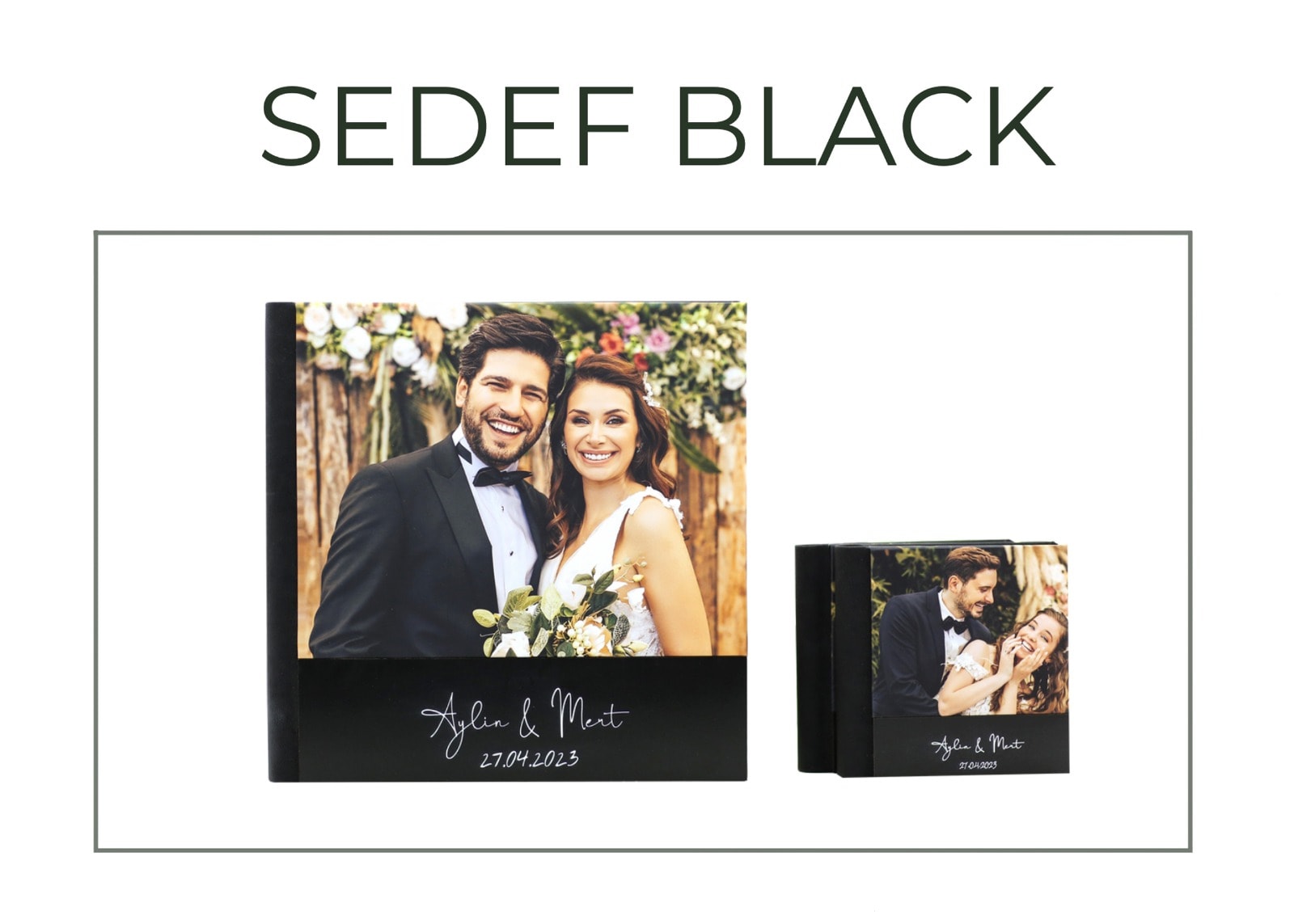 SEDEF BLACK PANORAMİK ALBÜM 30X60 2 ADET AİLELİ
