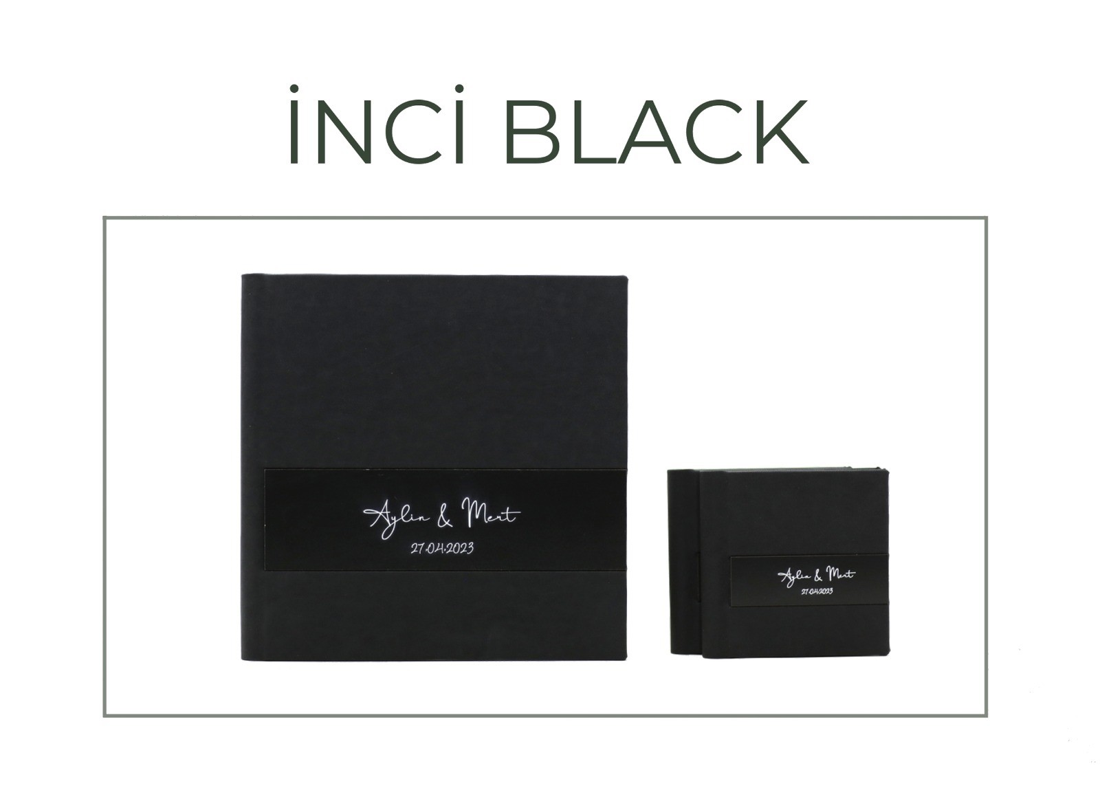 İNCİ BLACK PANORAMİK ALBÜM 30X60 2 ADET AİLELİ