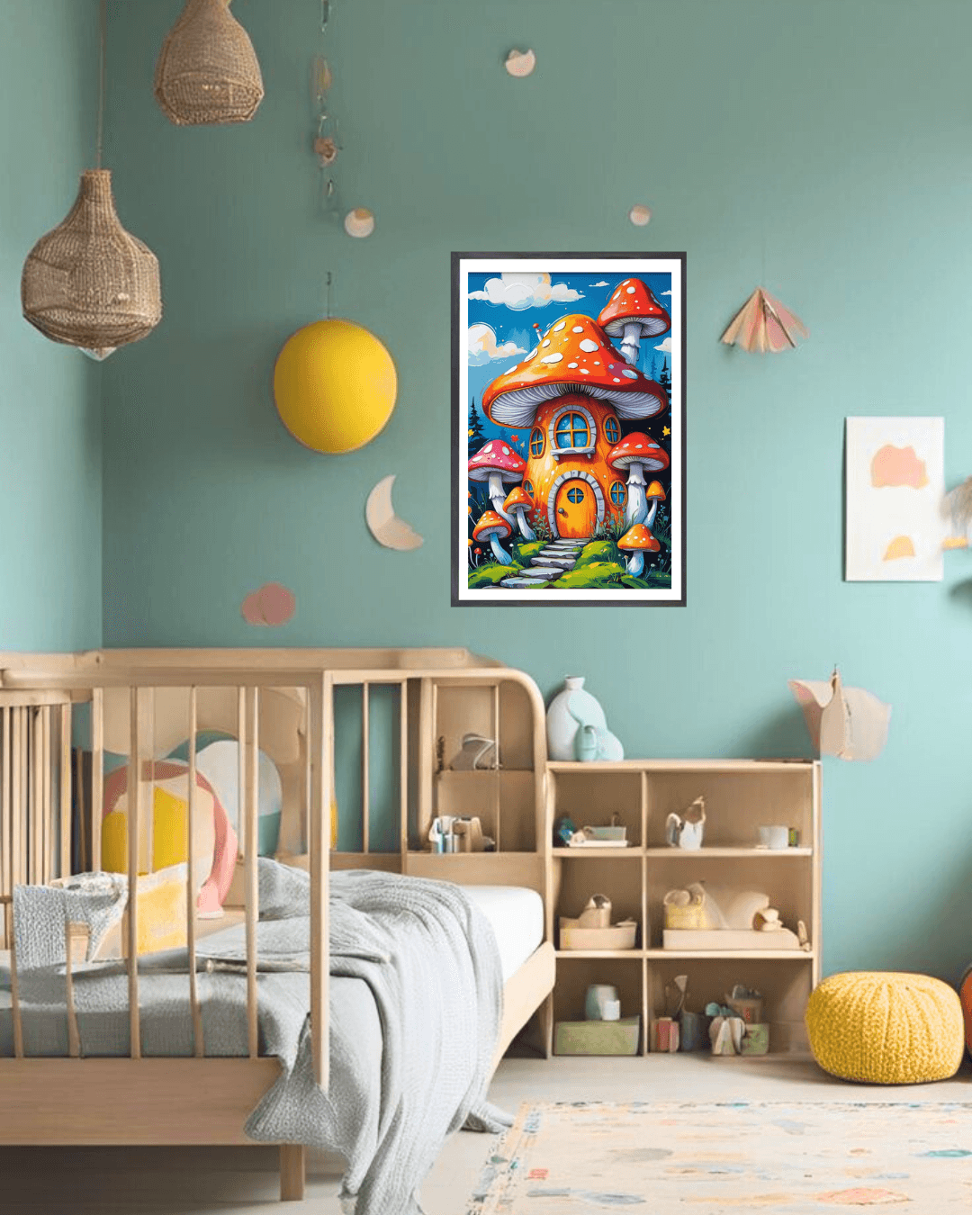 30x40 Çerçeveli Çocuk Odası Duvar Dekoru