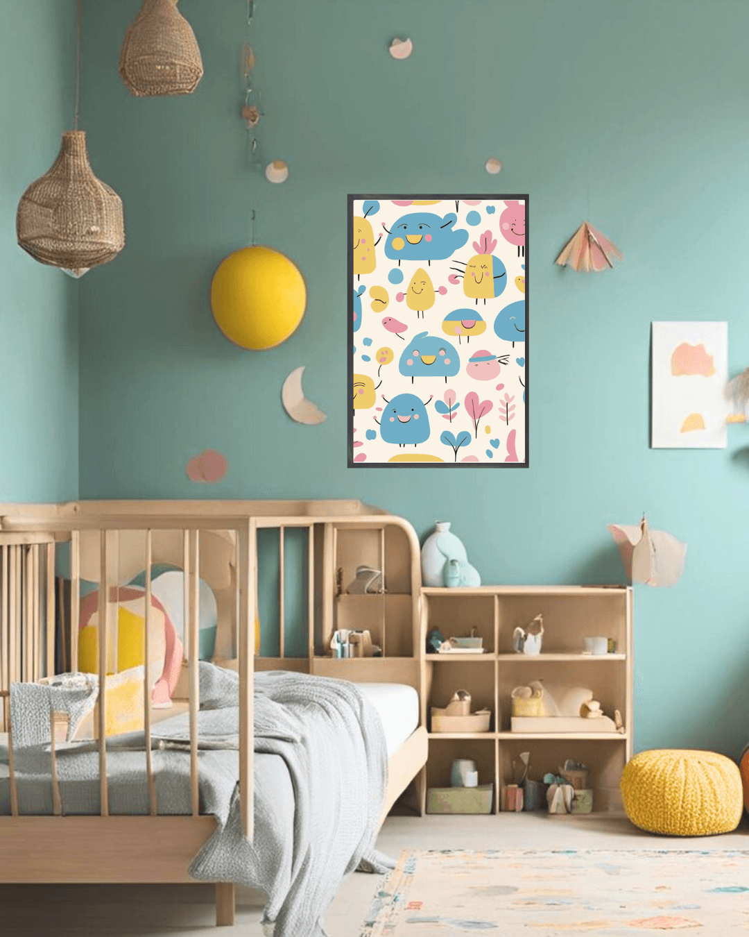 30x40  Çerçeveli Çocuk Odası Duvar Dekoru