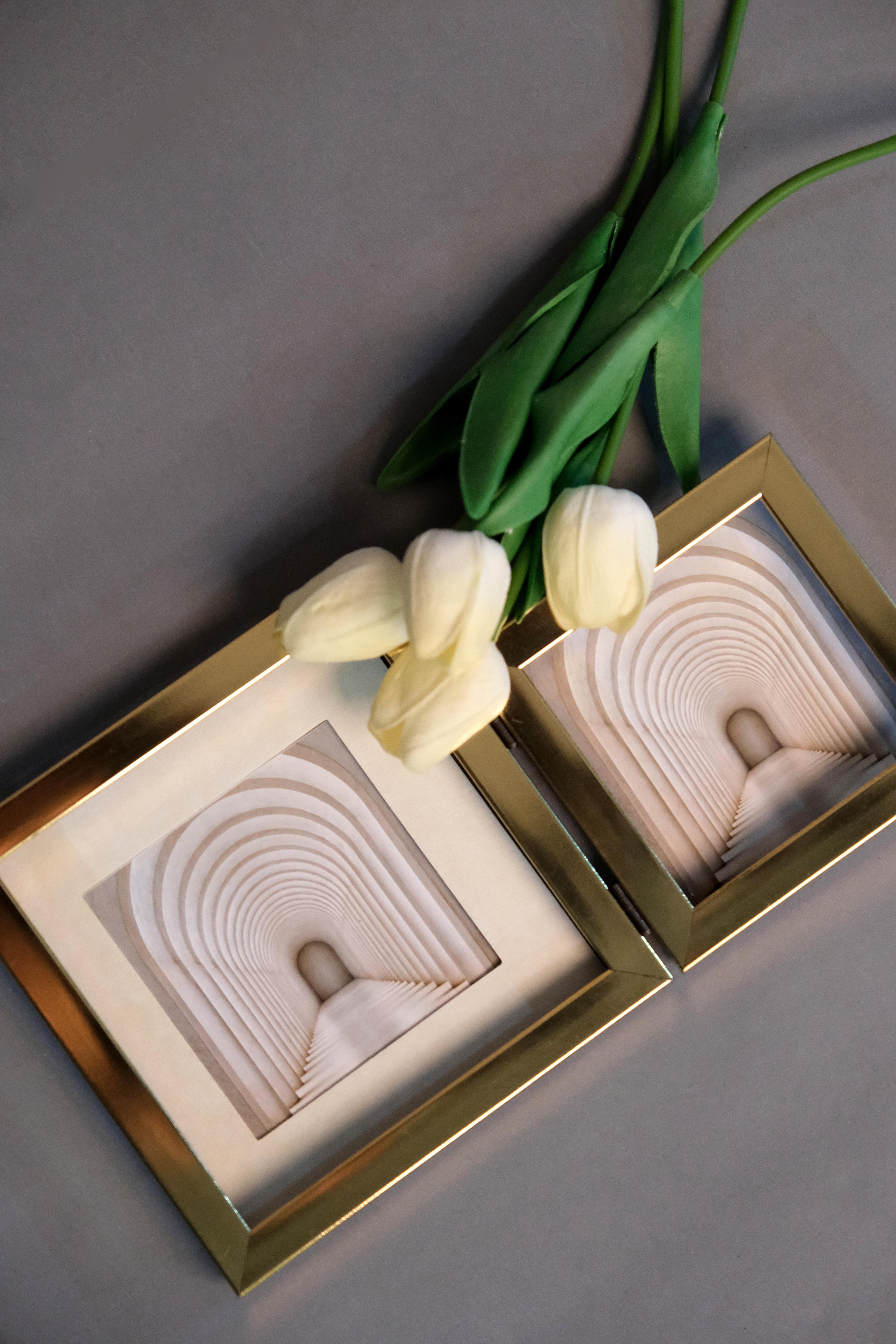 GOLD PARLAK ÇİFTLİ ÇERÇEVE 15X15 CM 10X10 CM