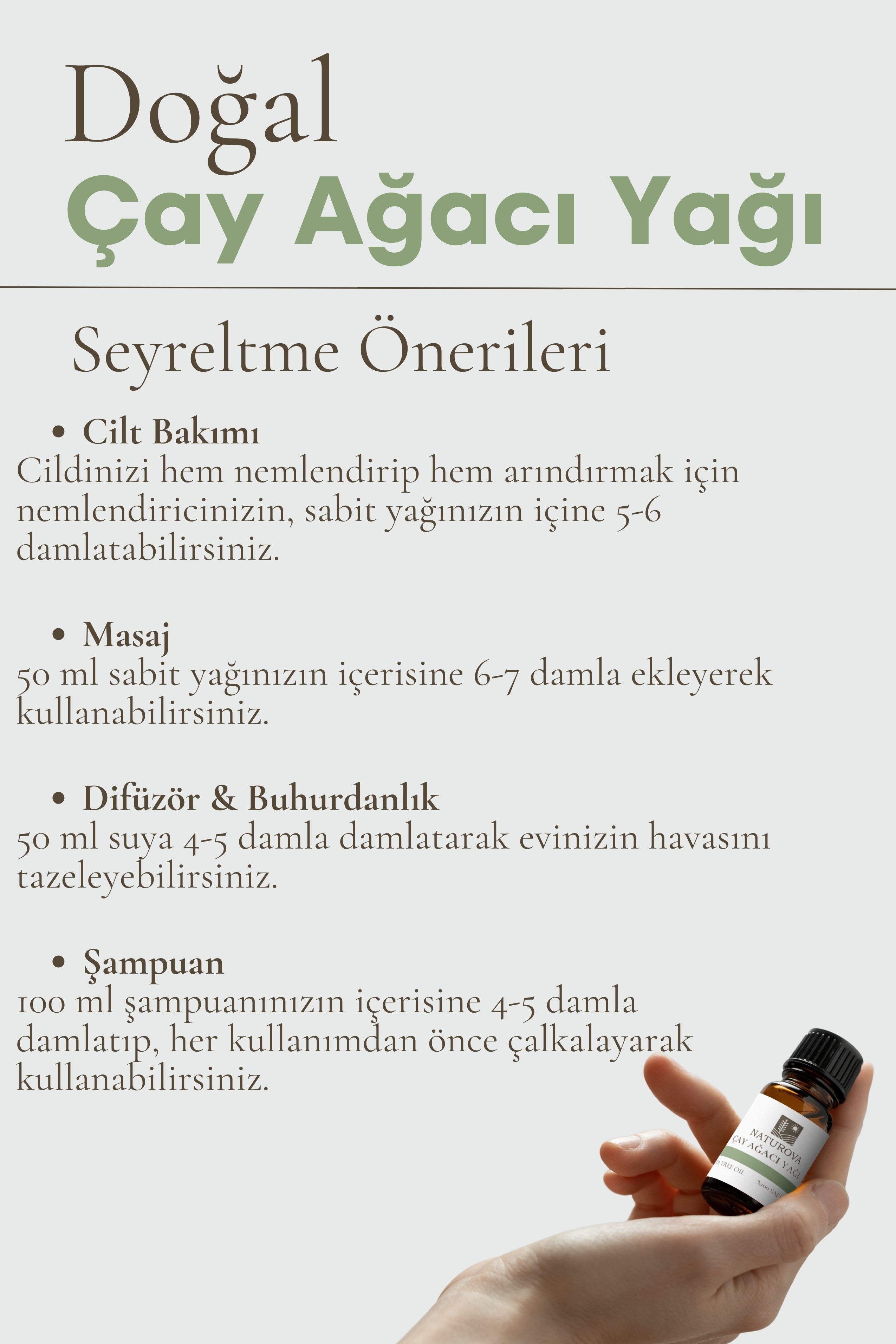 Çay Ağacı Yağı %100 Saf ve Uçucu Yağ 10 ml