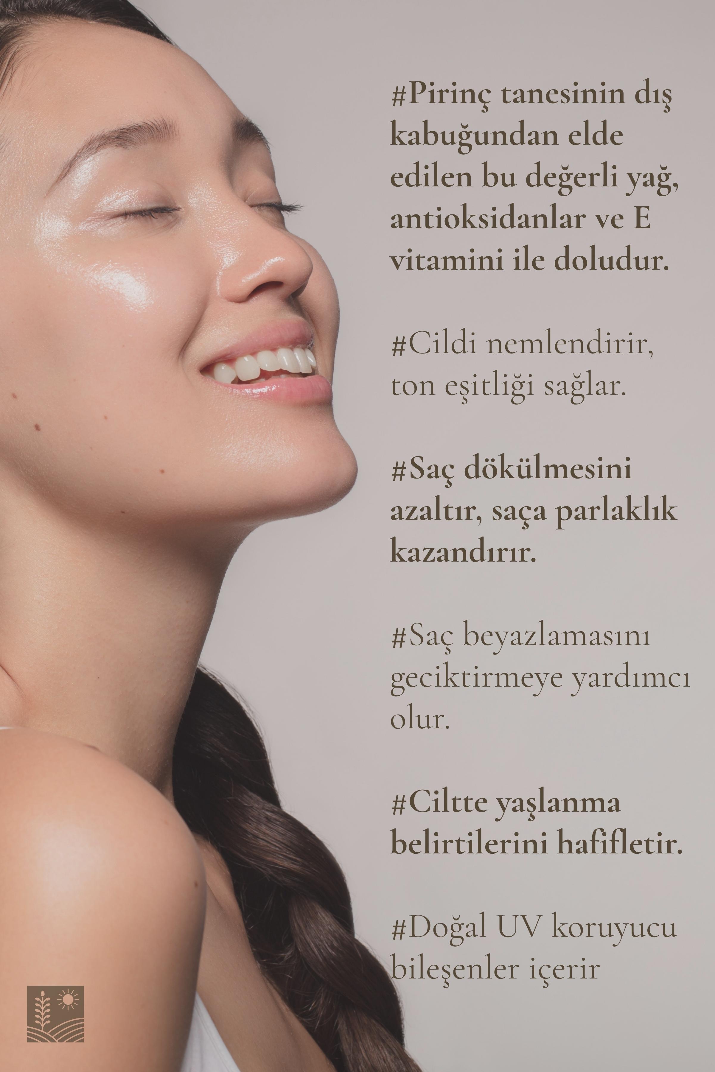 Pirinç Kepegi Yağı Soğuk Sıkım %100 Saf 30 ml