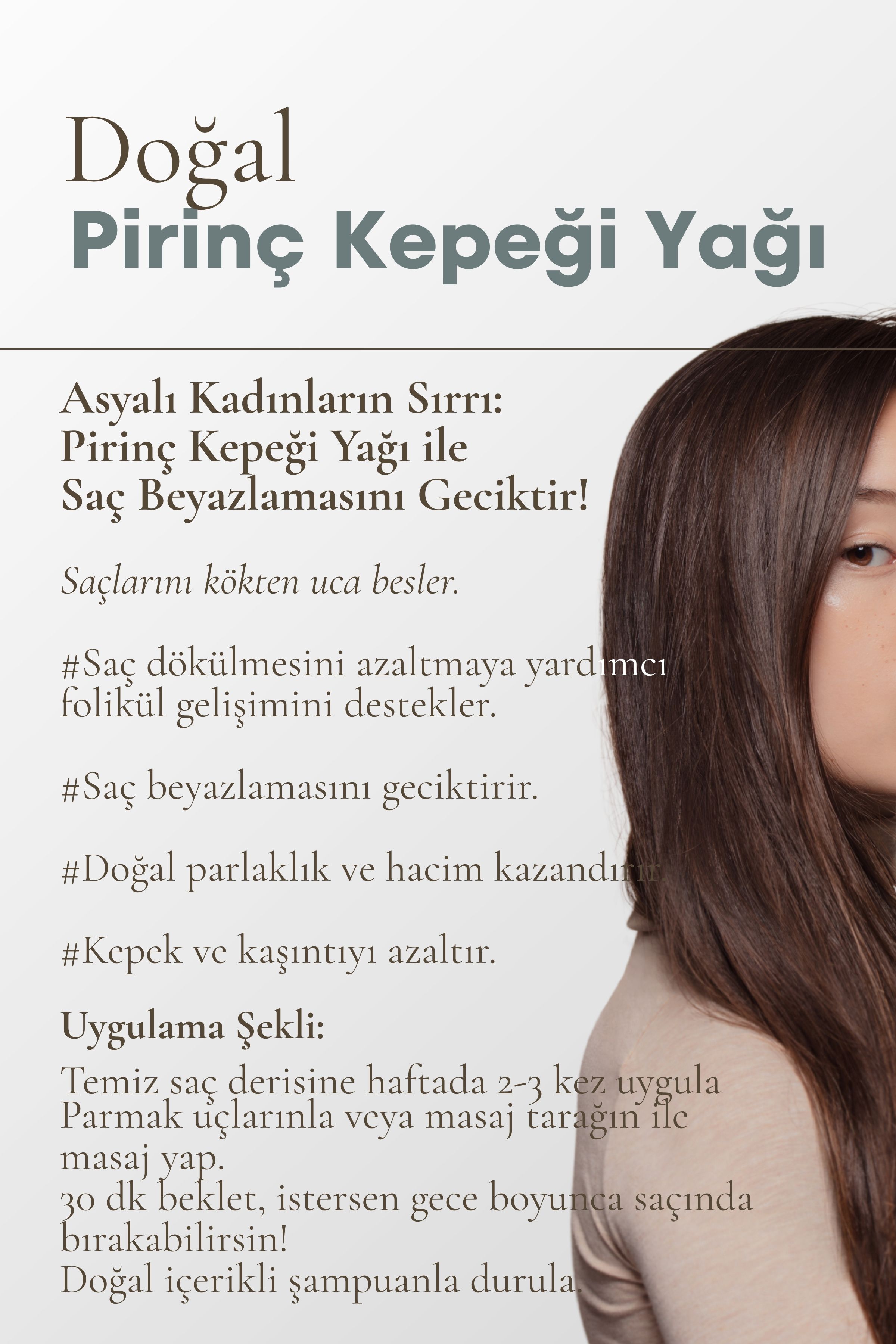 Pirinç Kepegi Yağı Soğuk Sıkım %100 Saf 30 ml