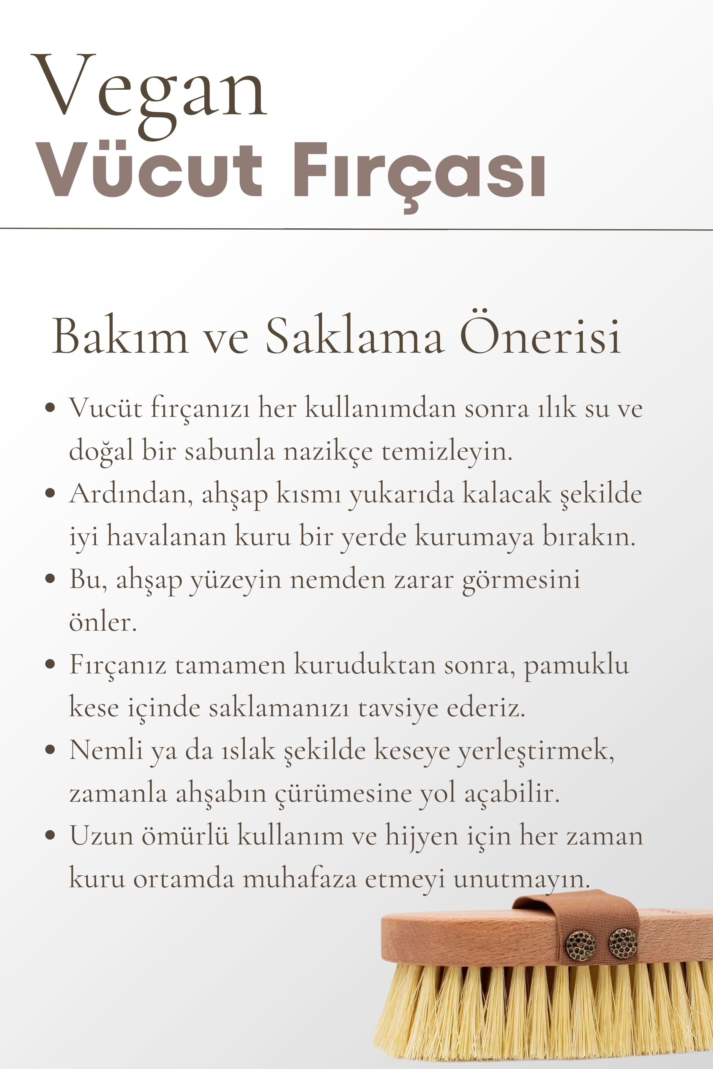 Vegan Tampiko Otu Vücut Fırçası
