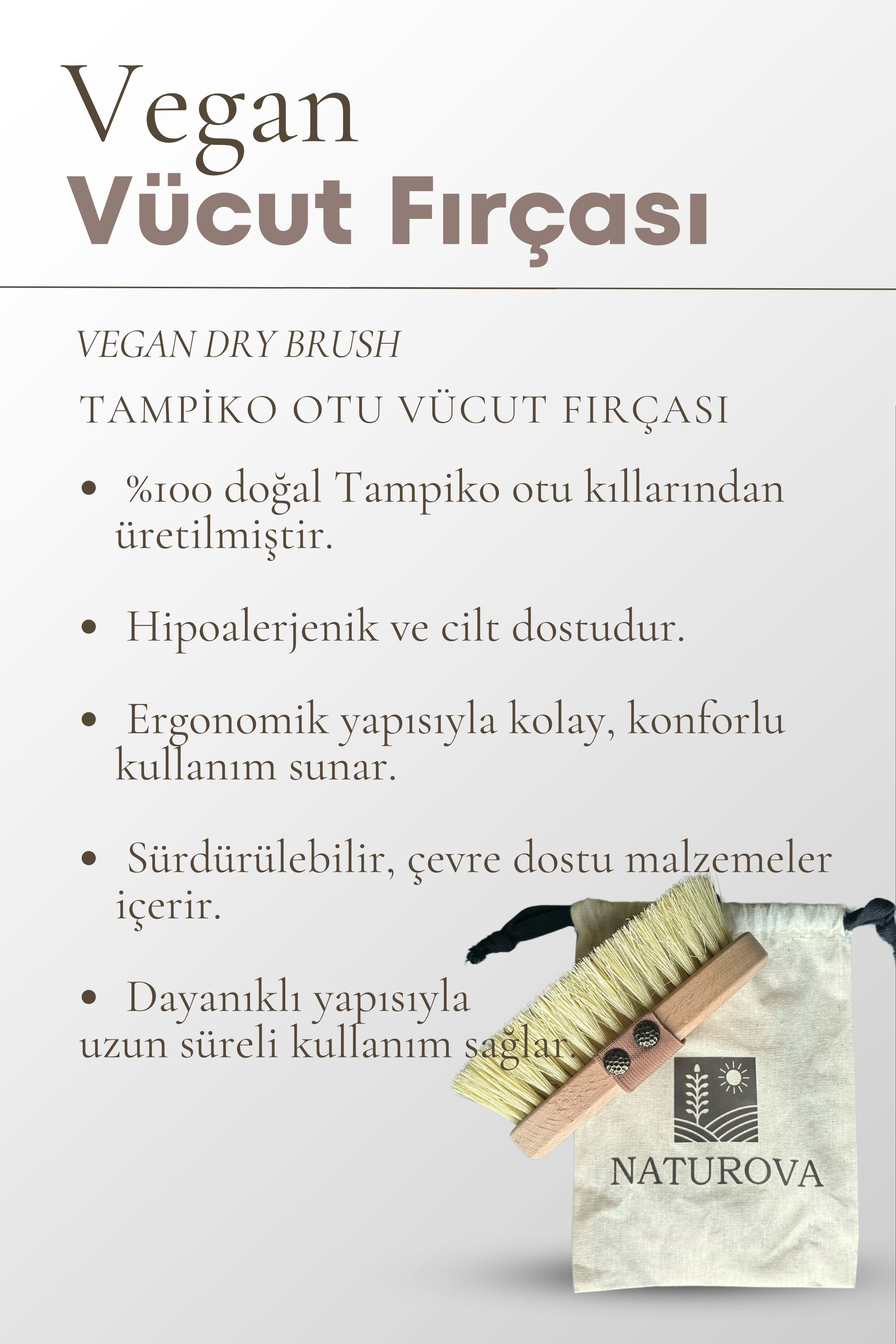 Vegan Tampiko Otu Vücut Fırçası