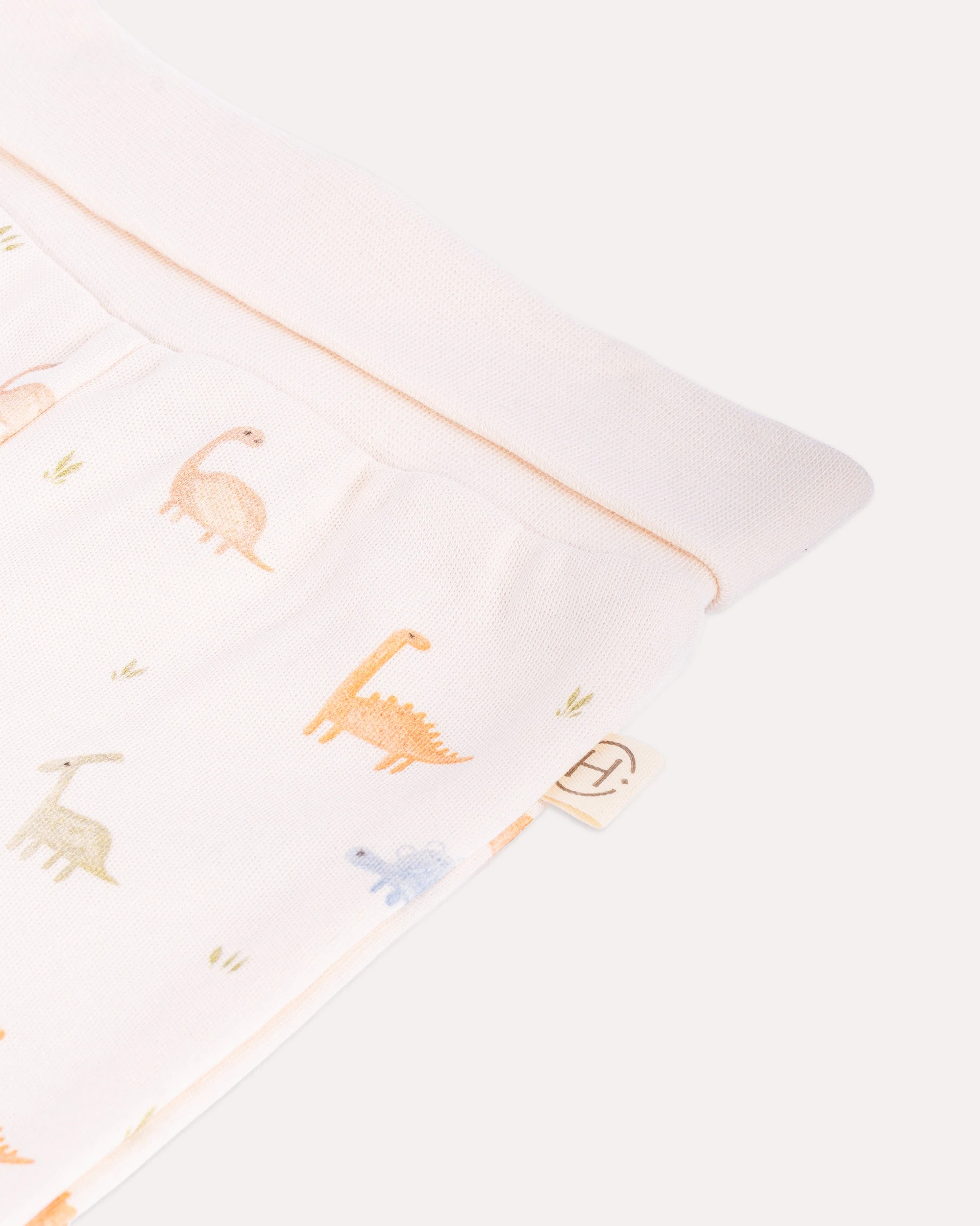 2li Alt -Üst Dinozor Desenli Takım - Pudra & Ekru