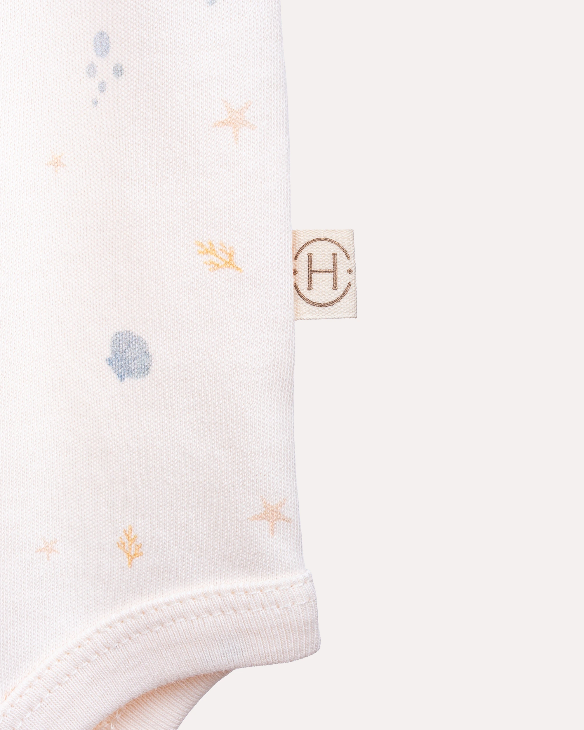 2’li Kısa Kollu Octopus Desenli Bebek Body/Zıbın Seti - Ekru