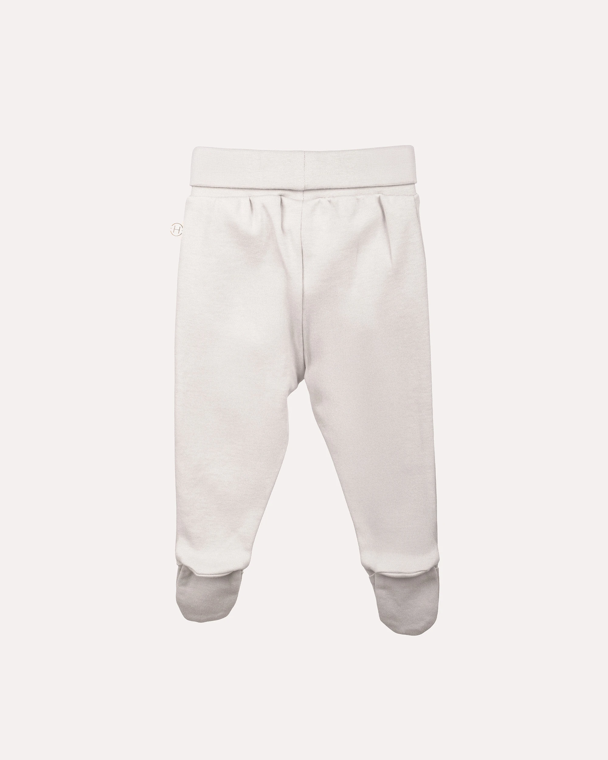 %100 Organik Pamuk GOTS Sertifikalı Patikli Orman Desenli Bebek & Yenidoğan Pantolon - Taş Rengi