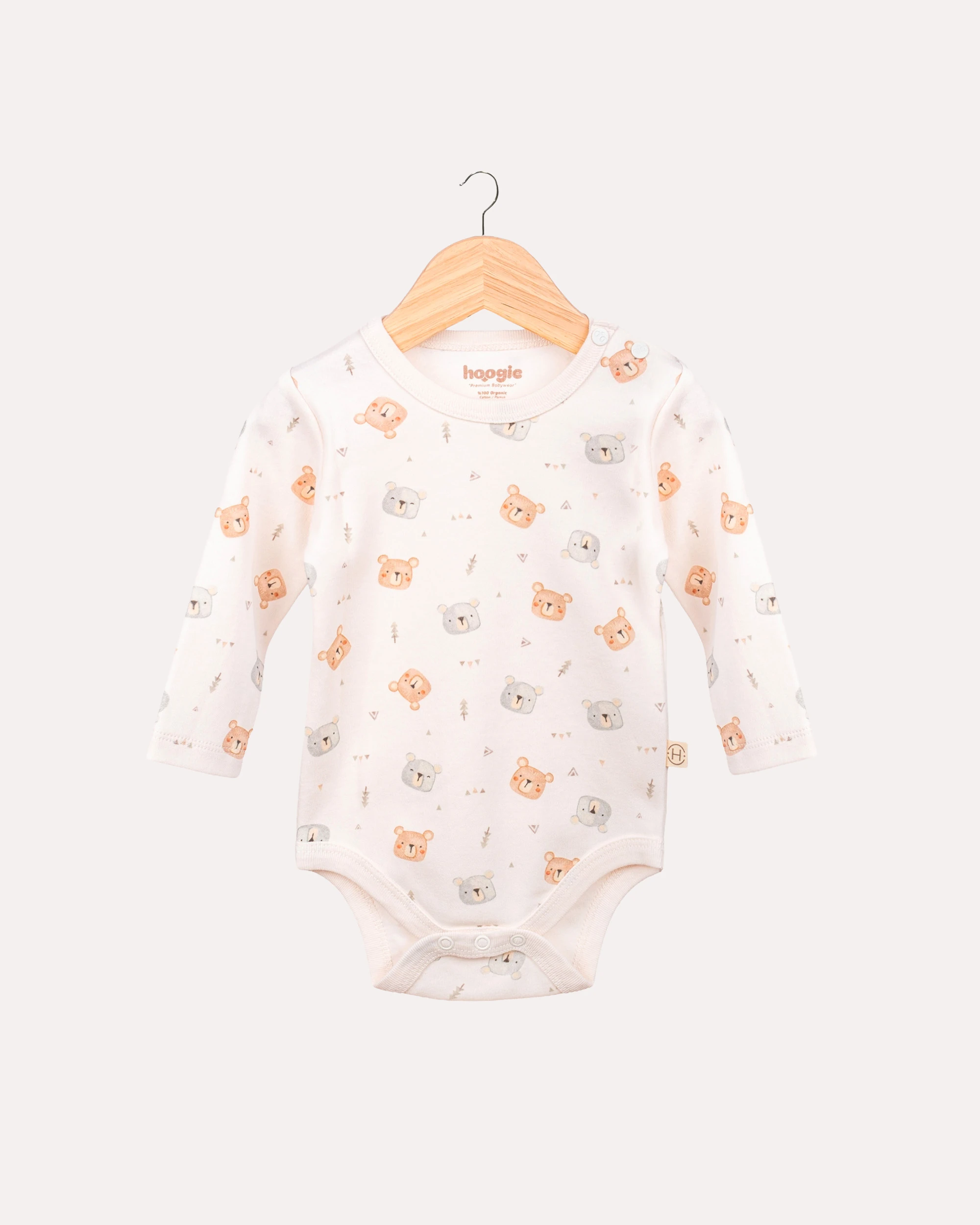 2’li Uzun Kollu Teddy Desenli Bebek Body/Zıbın - Ekru & Mint