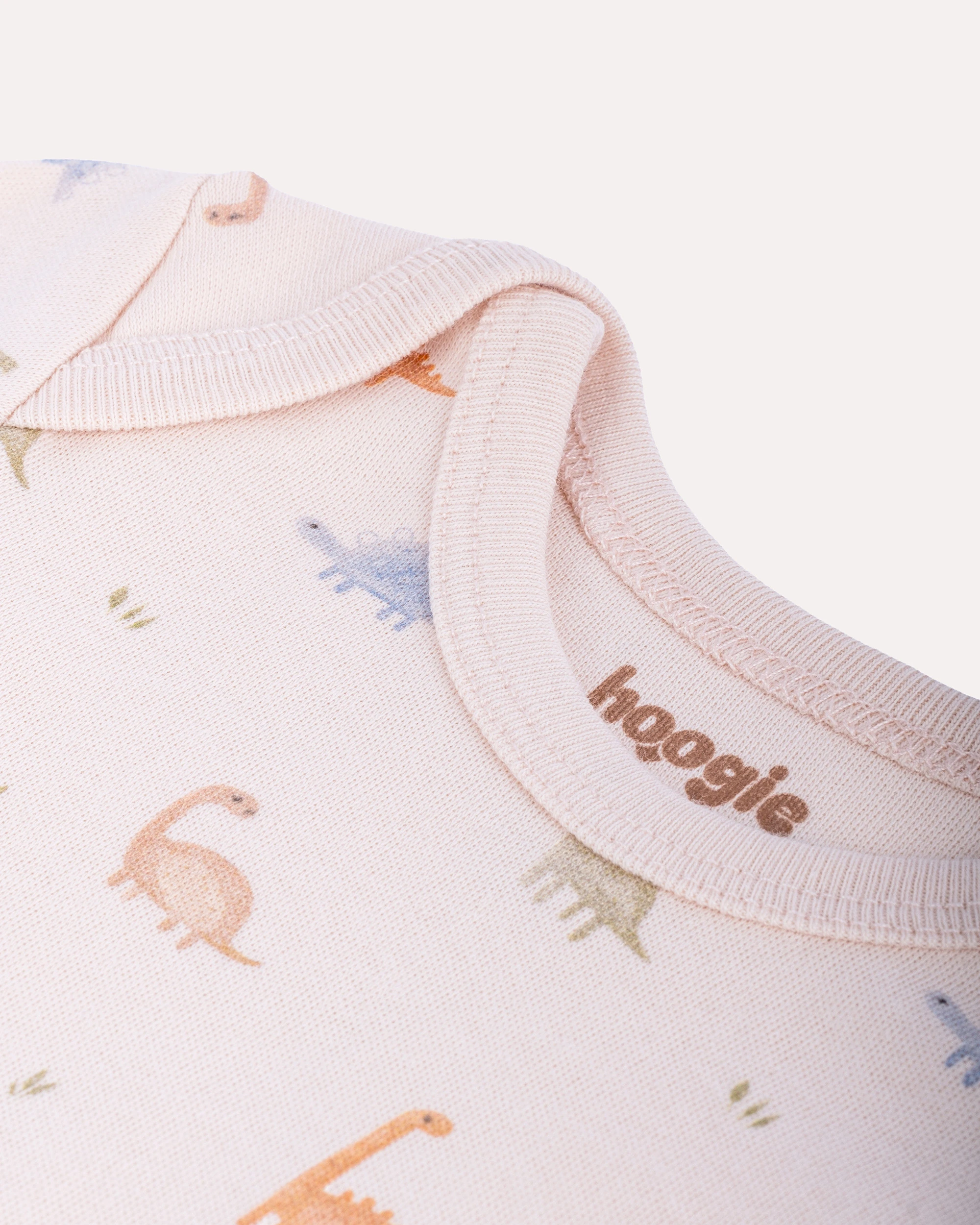 2li Alt -Üst Dinozor Desenli Takım - Pudra