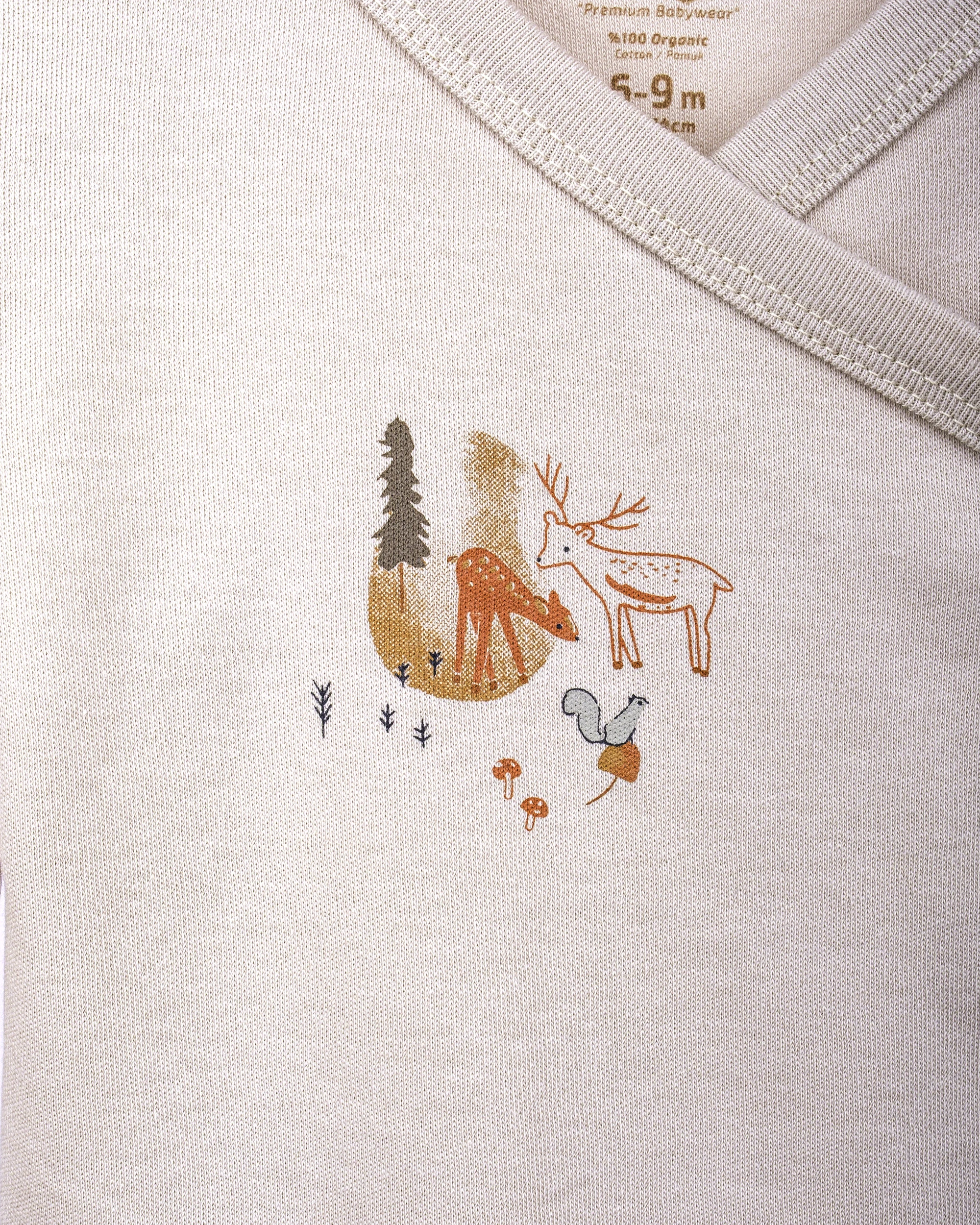 2'li Alt -Üst Forest Desenli Takım - Taş Rengi