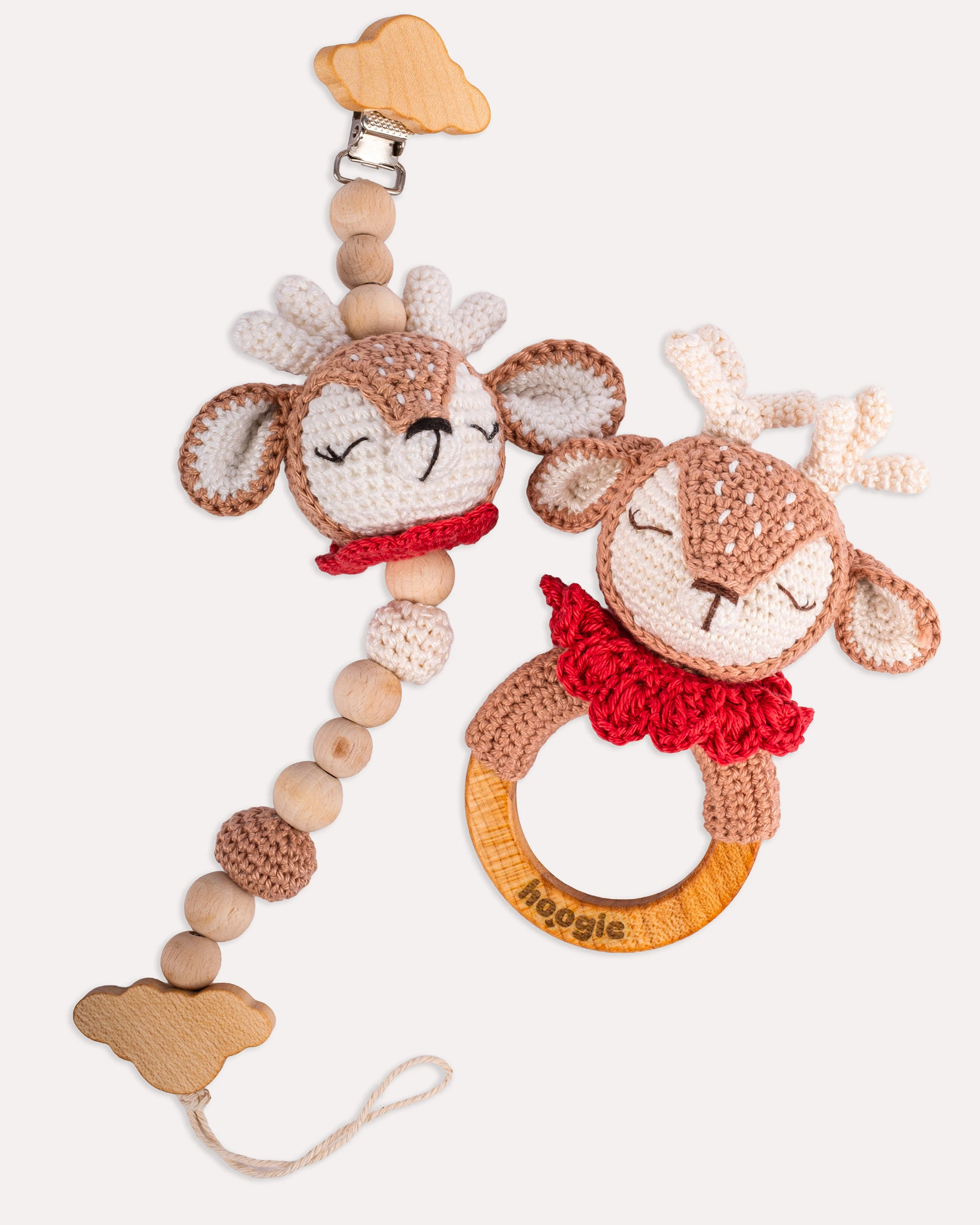 Rudy the Deer Set Amigurimi Oyuncak & Çıngırak Seti image