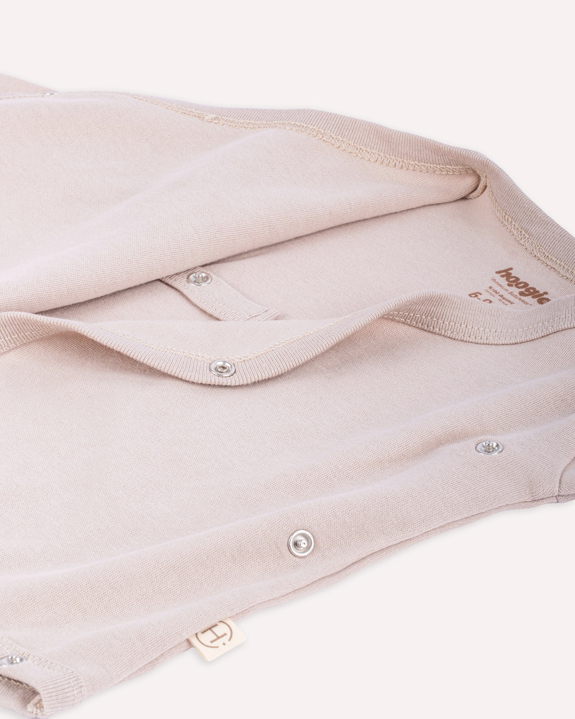 %100 Organik Pamuk GOTS Sertifikalı Kruvaze Orman Desenli Bebek Body/Zıbın - Taş Rengi