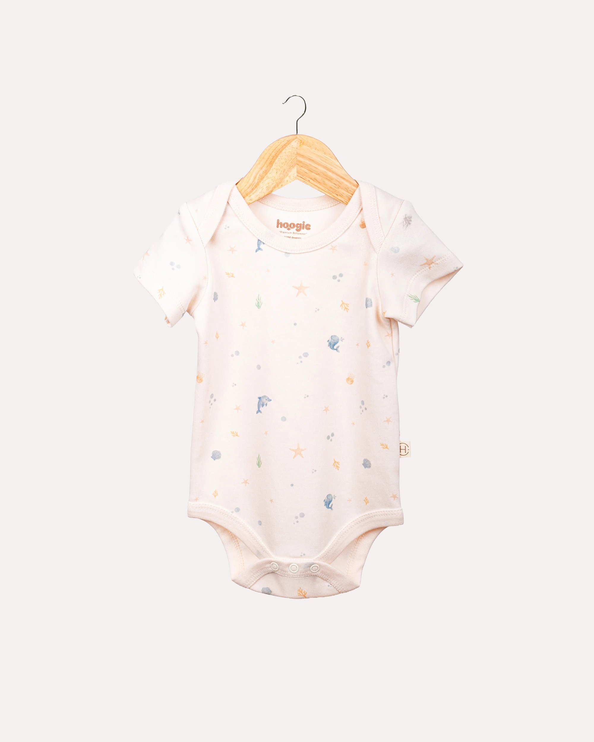 2li Alt -Üst Ocean Desenli Takım - Ekru