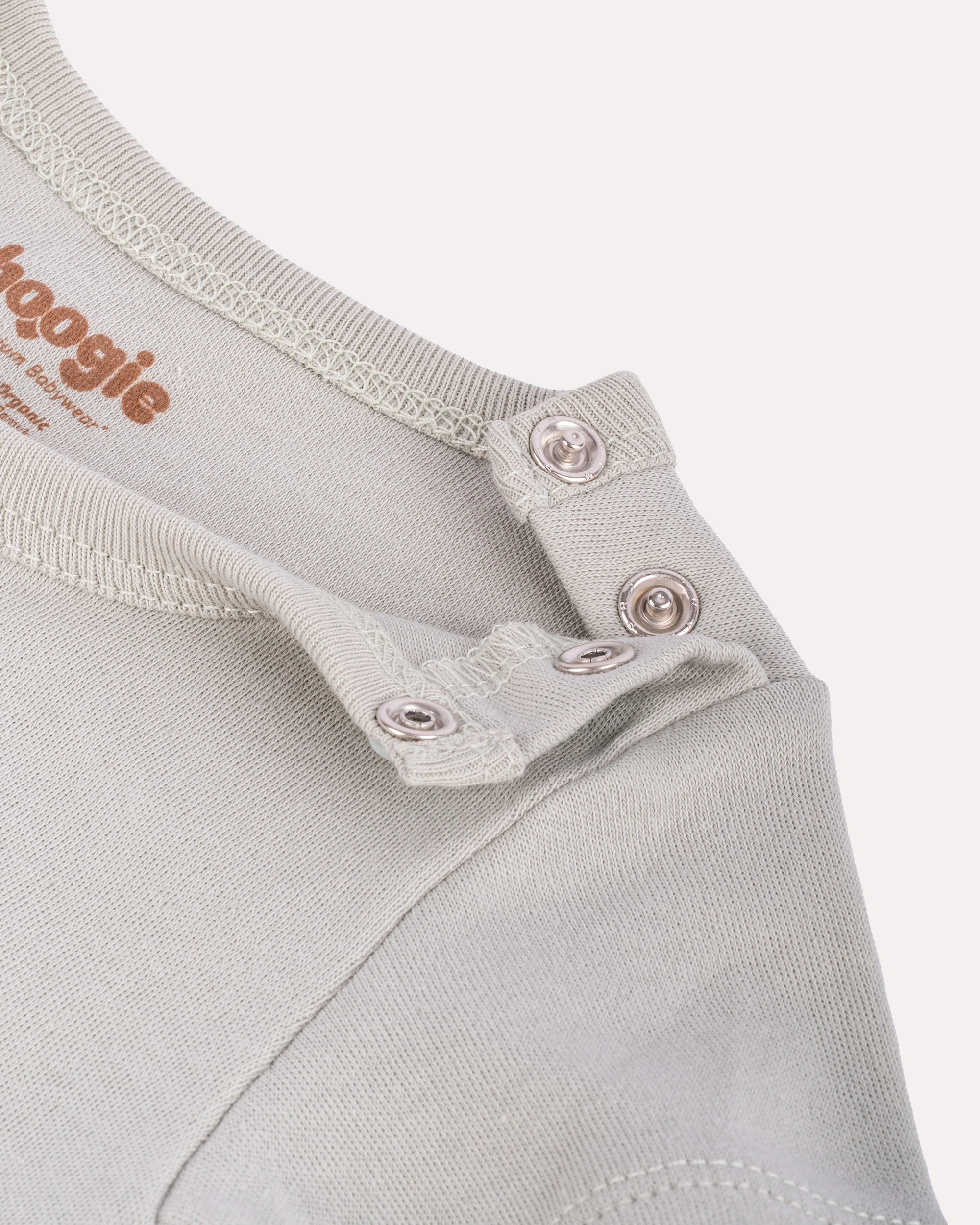 %100 Organik Pamuk GOTS Sertifikalı Kısa Kollu Teddy Desenli Bebek & Yenidoğan Body - Mint