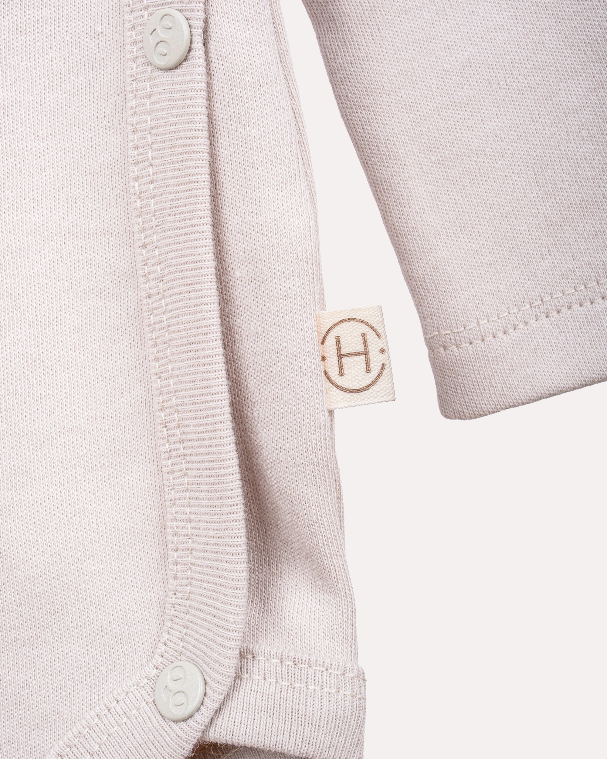 %100 Organik Pamuk GOTS Sertifikalı Kruvaze Orman Desenli Bebek Body/Zıbın - Taş Rengi