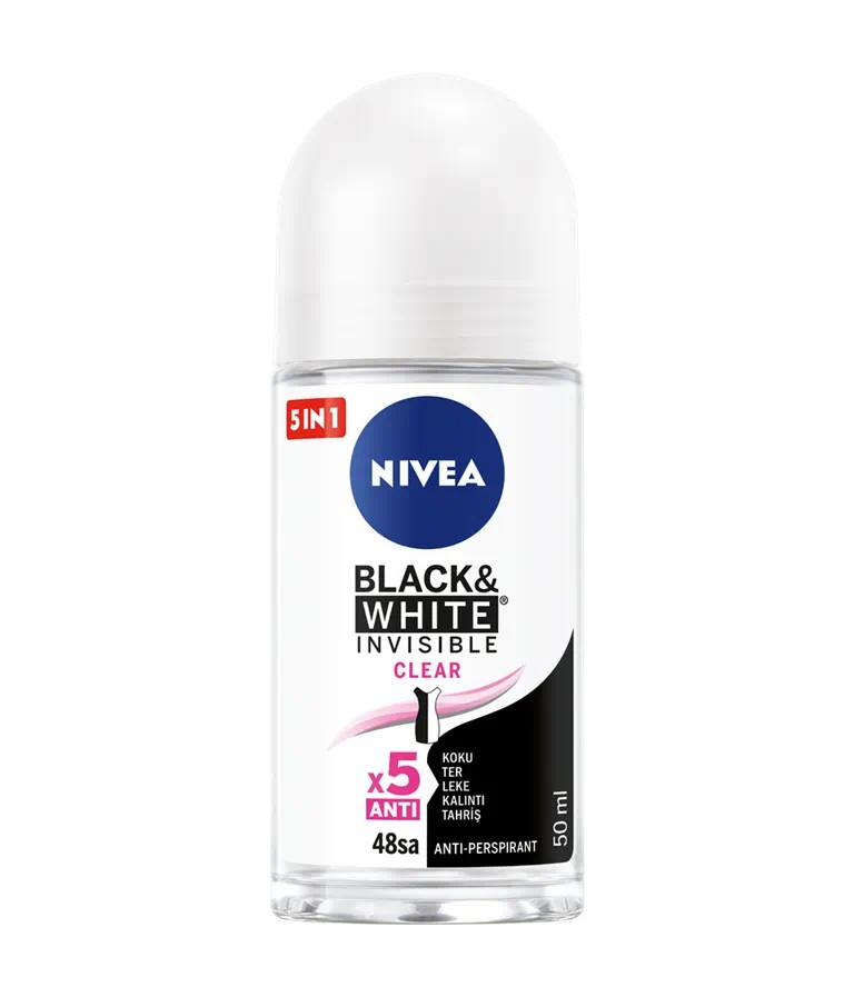 NIVEA Black & White Invisible Clear Kadın Roll-On 50ml