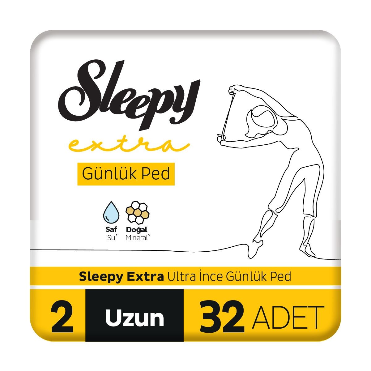 Sleepy Extra Ultra İnce Günlük Ped Uzun 32 Adet Ped