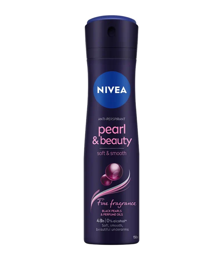 NIVEA Pearl & Beauty Fine Fragrance Siyah İnci Kadın Sprey Deodorant 150 mL