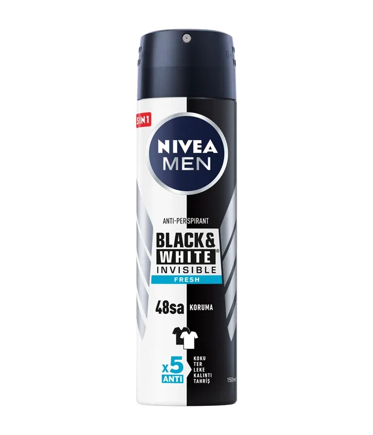 NIVEA MEN Black & White Fresh Erkek Deodorant Sprey 150 mL