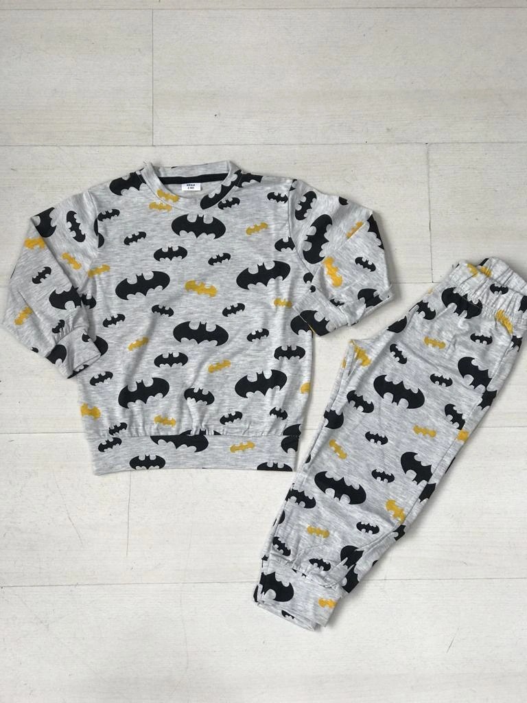 Soie Cotton Erkek Çocuk Pamuklu Batman Baskılı Pijama Takımı - Karışık Renkli - 100001001