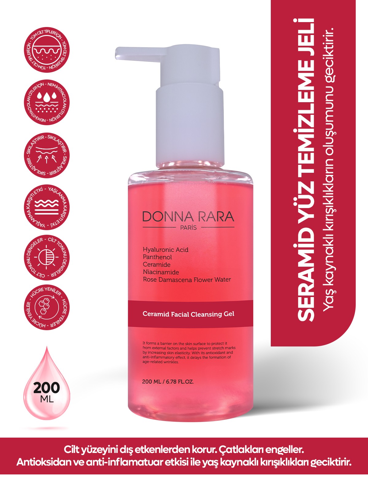 SERAMİD YÜZ TEMİZLEME JELİ 200 Ml