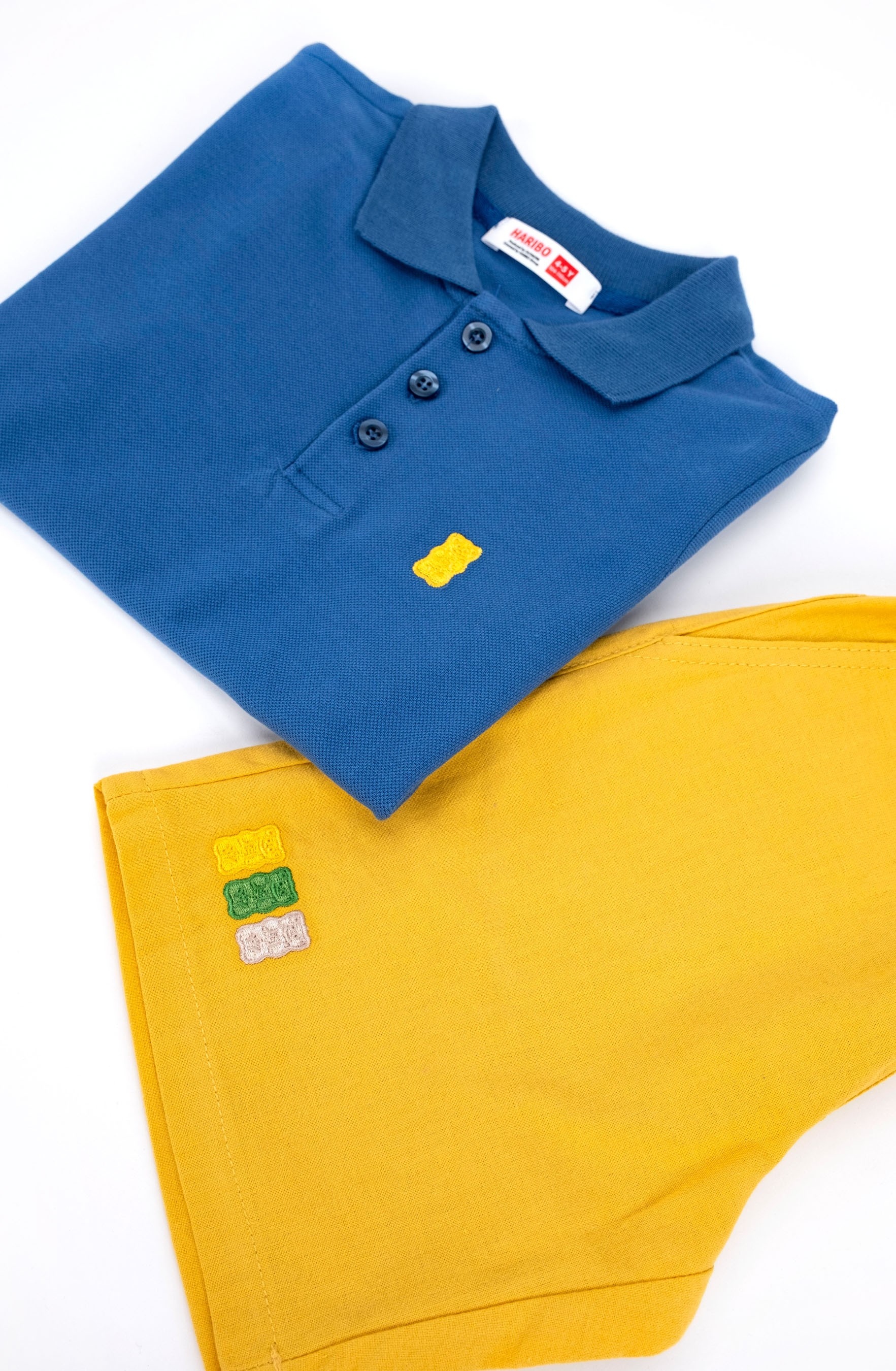 Haribo Erkek Çocuk İkili Takım - Pike Polo Üst, Gabardin Alt - mavi