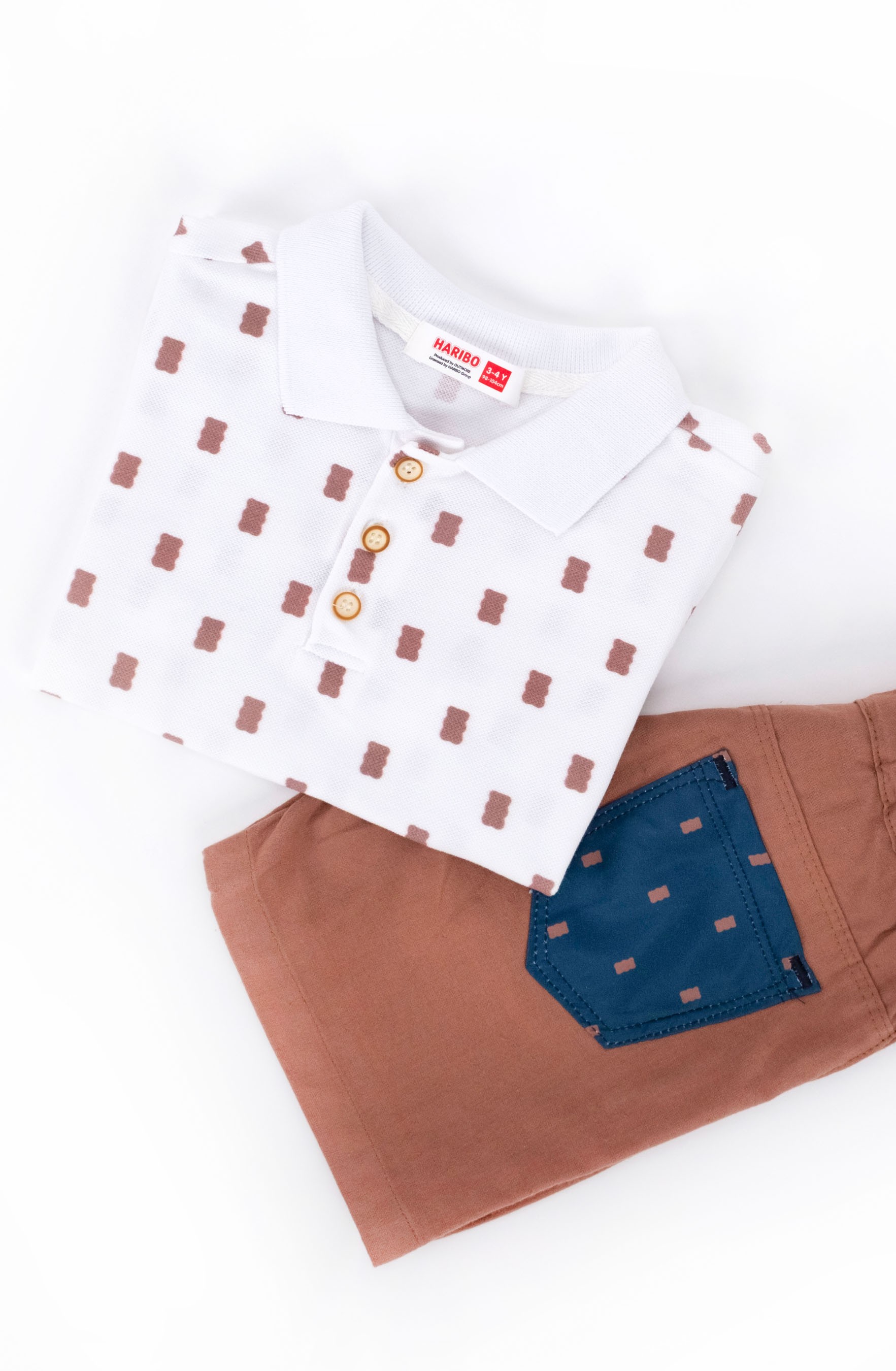 Haribo Erkek Çocuk Pike Polo Üst Gabardin Alt Takım - mocha