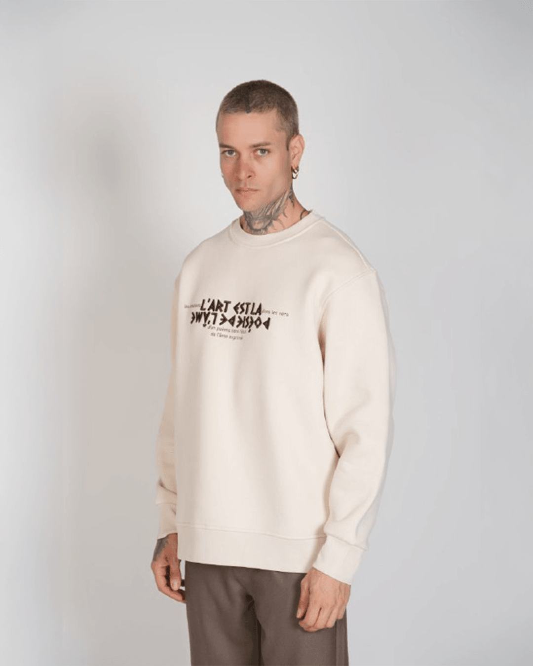 L'art Nakışlı Sweatshirt DS-1001