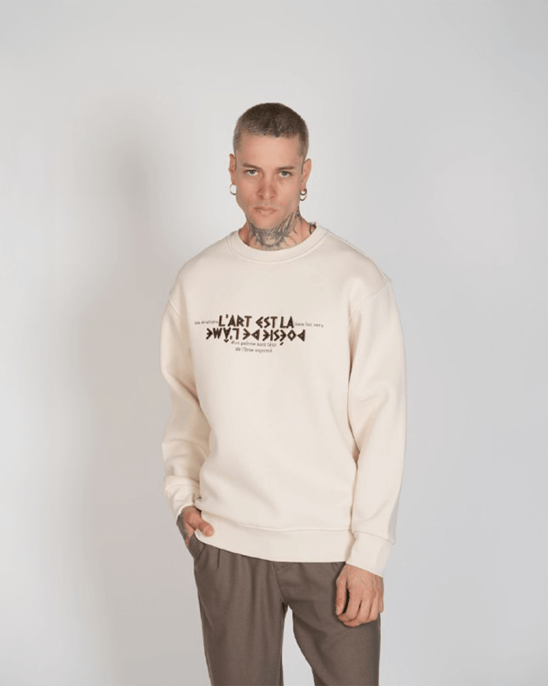 L'art Nakışlı Sweatshirt DS-1001