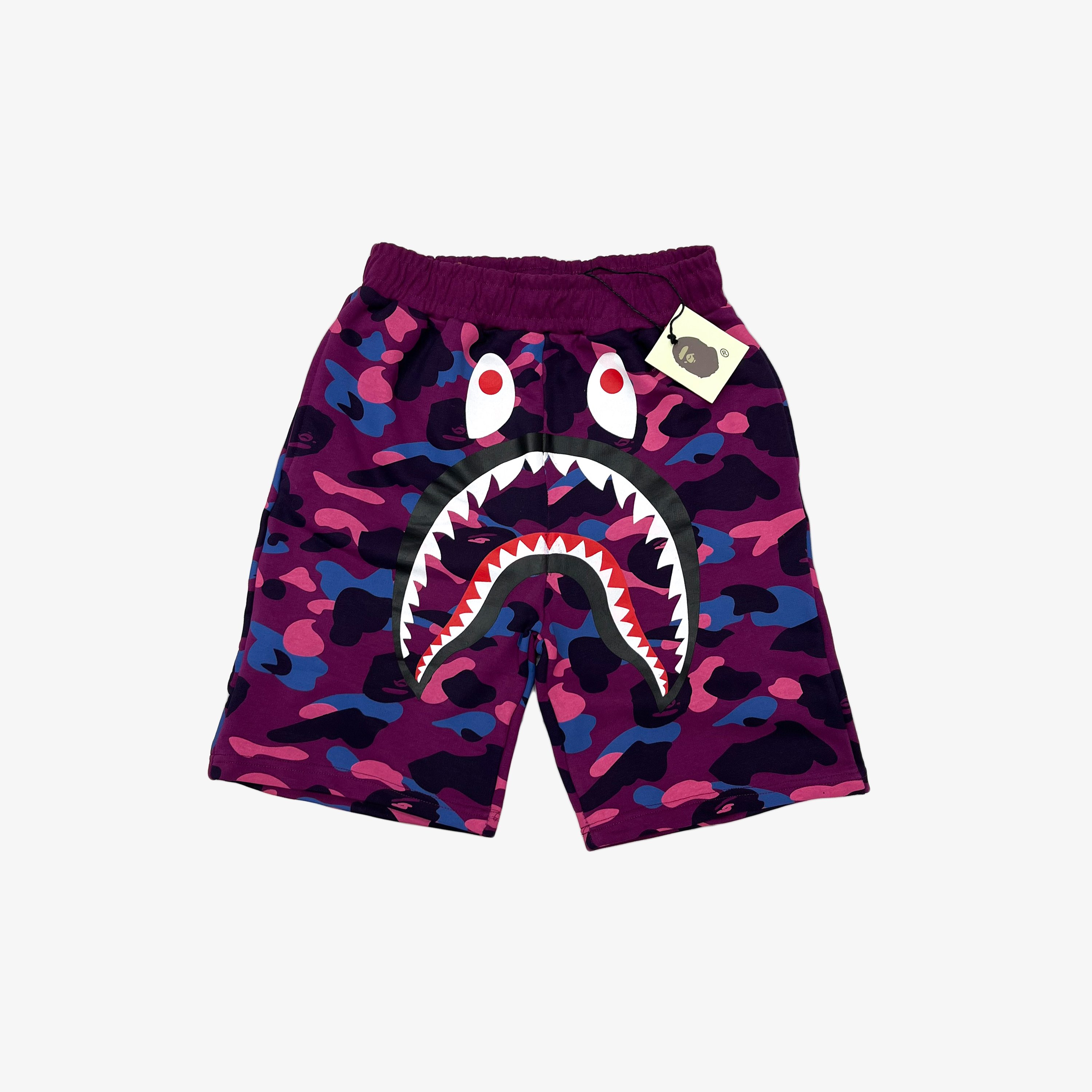 Bape Camo Shark Şort - Mor