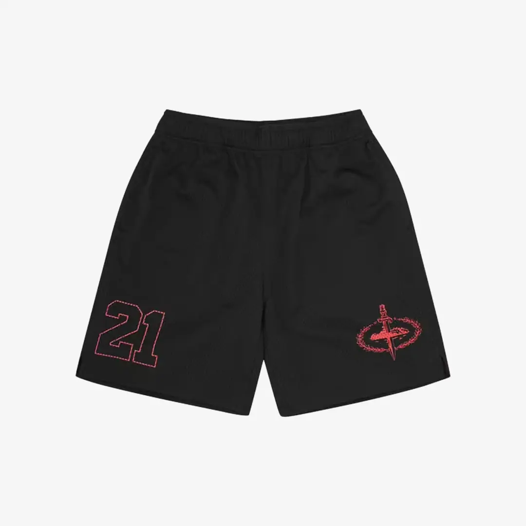 Corteiz x Slaughter Gang 21 Savage Mesh Şort | Drip Mamba