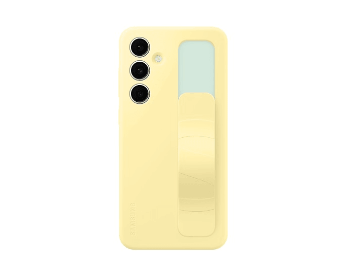 Galaxy S24FE Kordonlu & Standlı Silikon Kılıf - Sarı