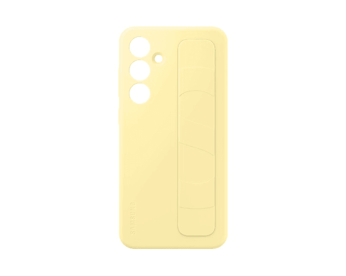 Galaxy S24FE Kordonlu & Standlı Silikon Kılıf - Sarı