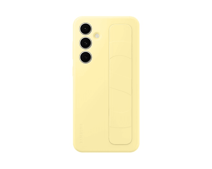 Galaxy S24FE Kordonlu & Standlı Silikon Kılıf - Sarı