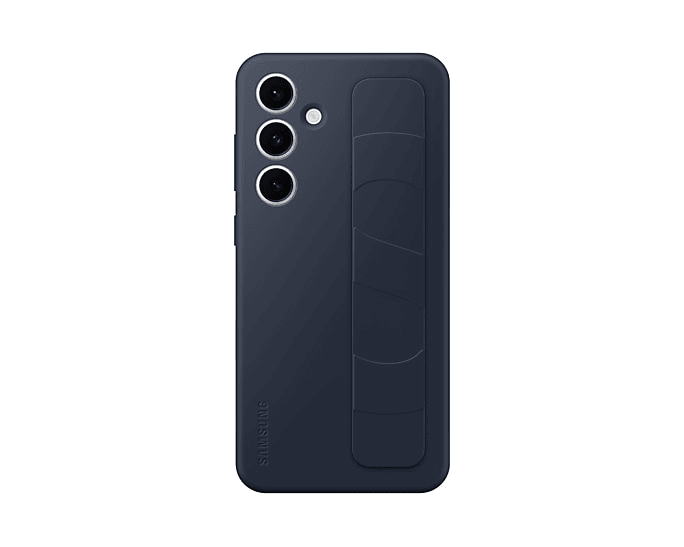 Galaxy S24FE Kordonlu & Standlı Silikon Kılıf - Lacivert