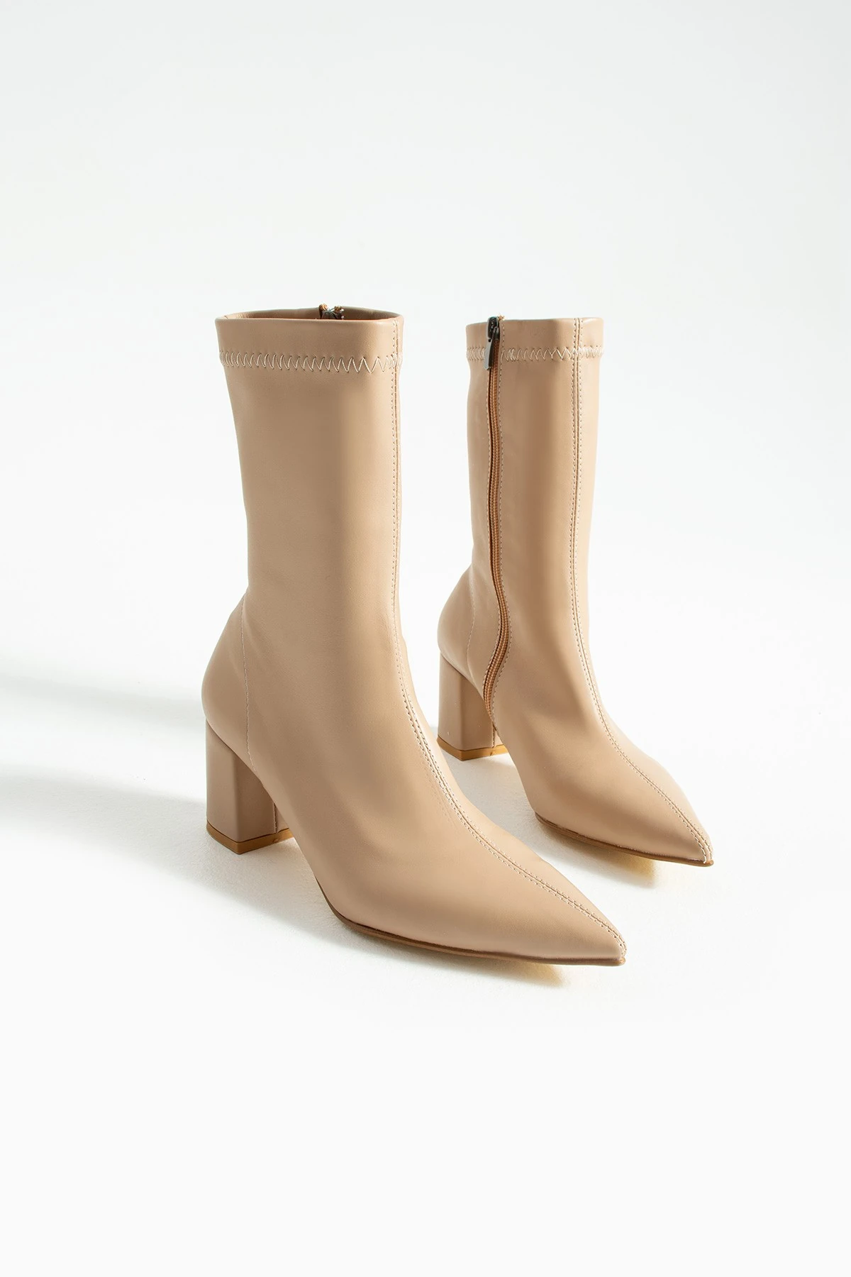 Silvia Kadın Streç Sivri Burun Topuklu Bot